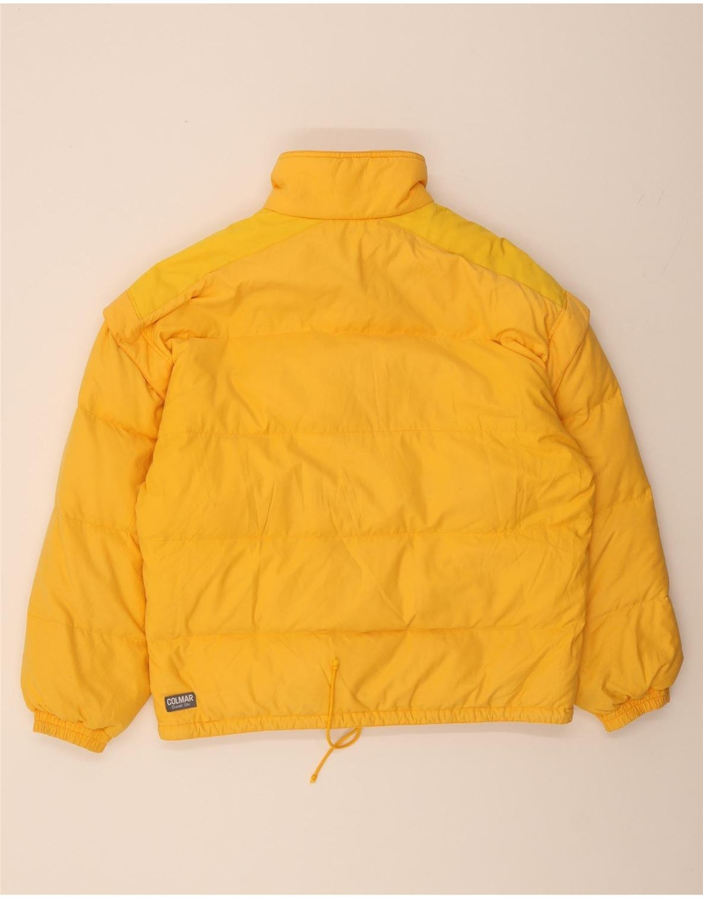COLMAR Mens Padded Jacket UK 38 Medium Yellow Vintage Colmar and Second-Hand Colmar from Messina Hembry