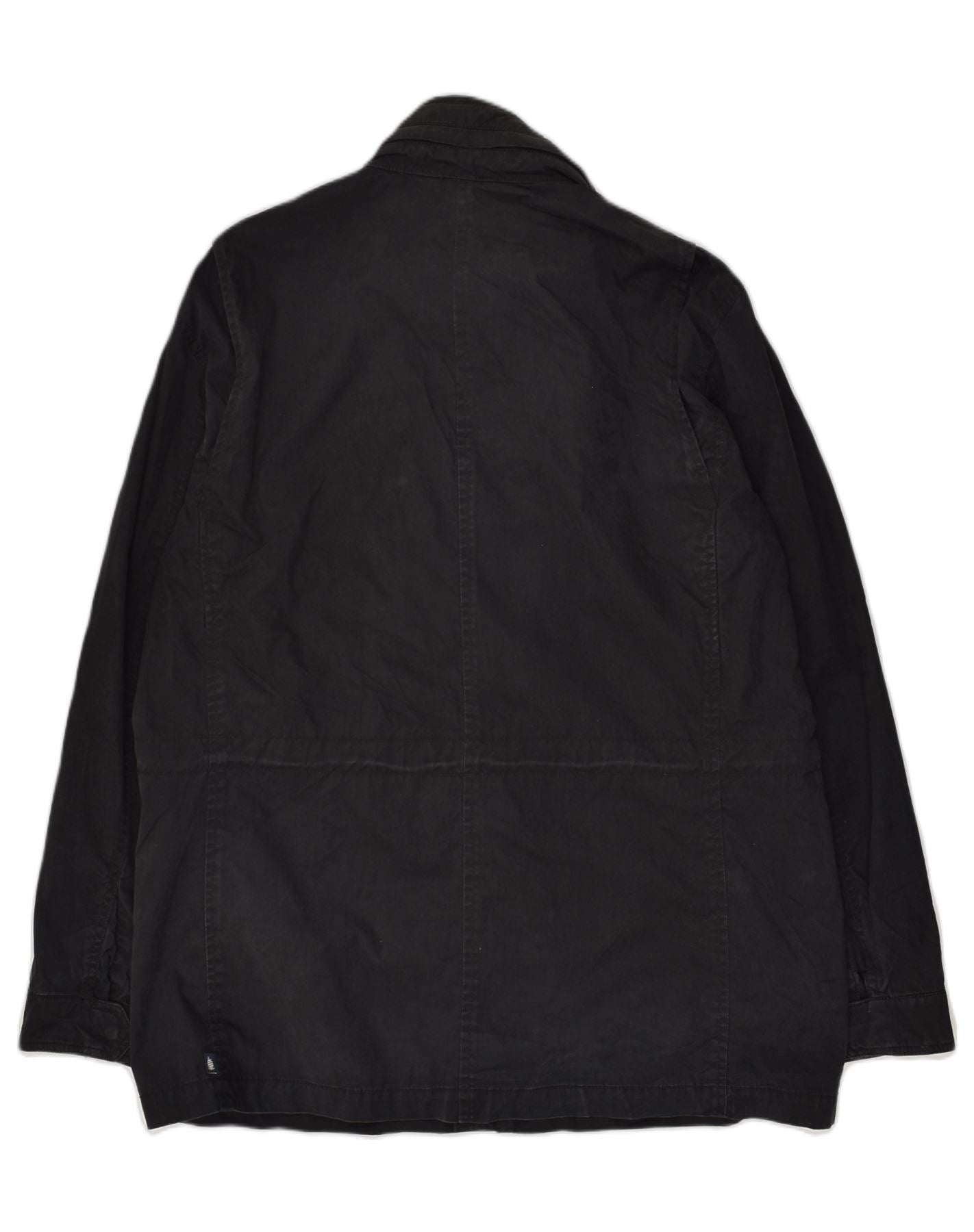 MARINA YACHTING Mens Utility Jacket UK 38 Medium Black Cotton | Vintage Marina Yachting | Thrift | Second-Hand Marina Yachting | Used Clothing | Messina Hembry