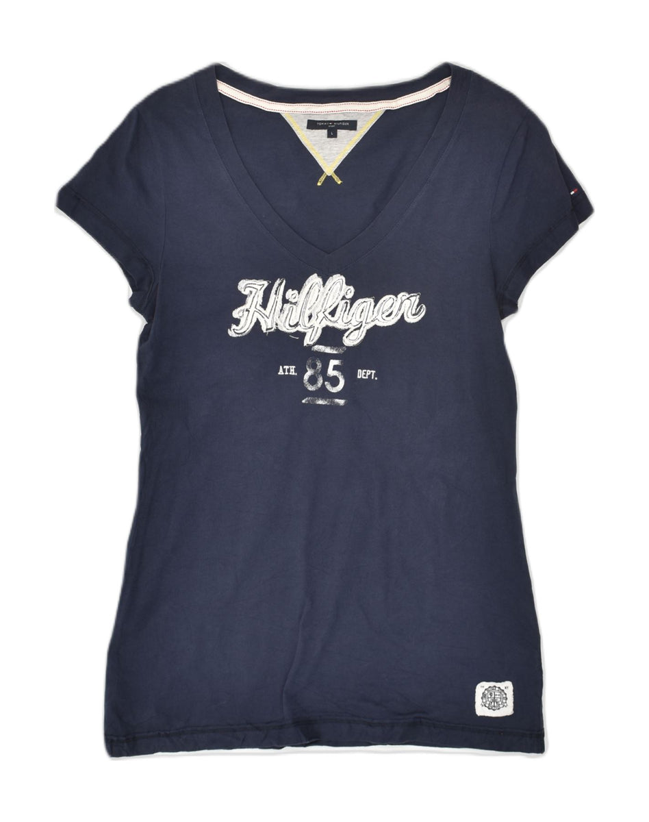 TOMMY HILFIGER Womens New York Graphic T-Shirt Top UK 14 Large