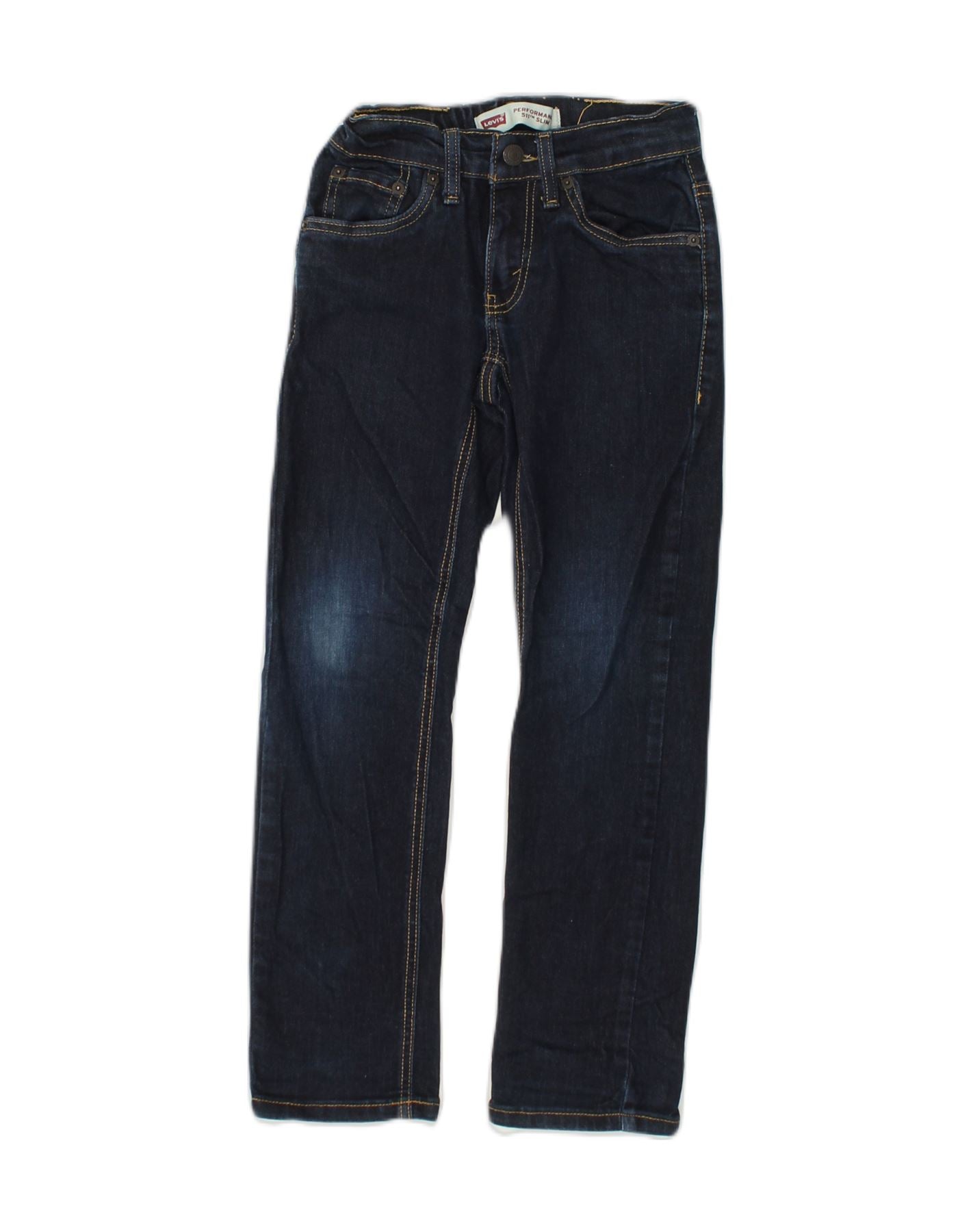 LEVI'S Girls 511 Slim Jeans 7-8 Years W24 L25  Navy Blue Cotton | Vintage Levi's | Thrift | Second-Hand Levi's | Used Clothing | Messina Hembry