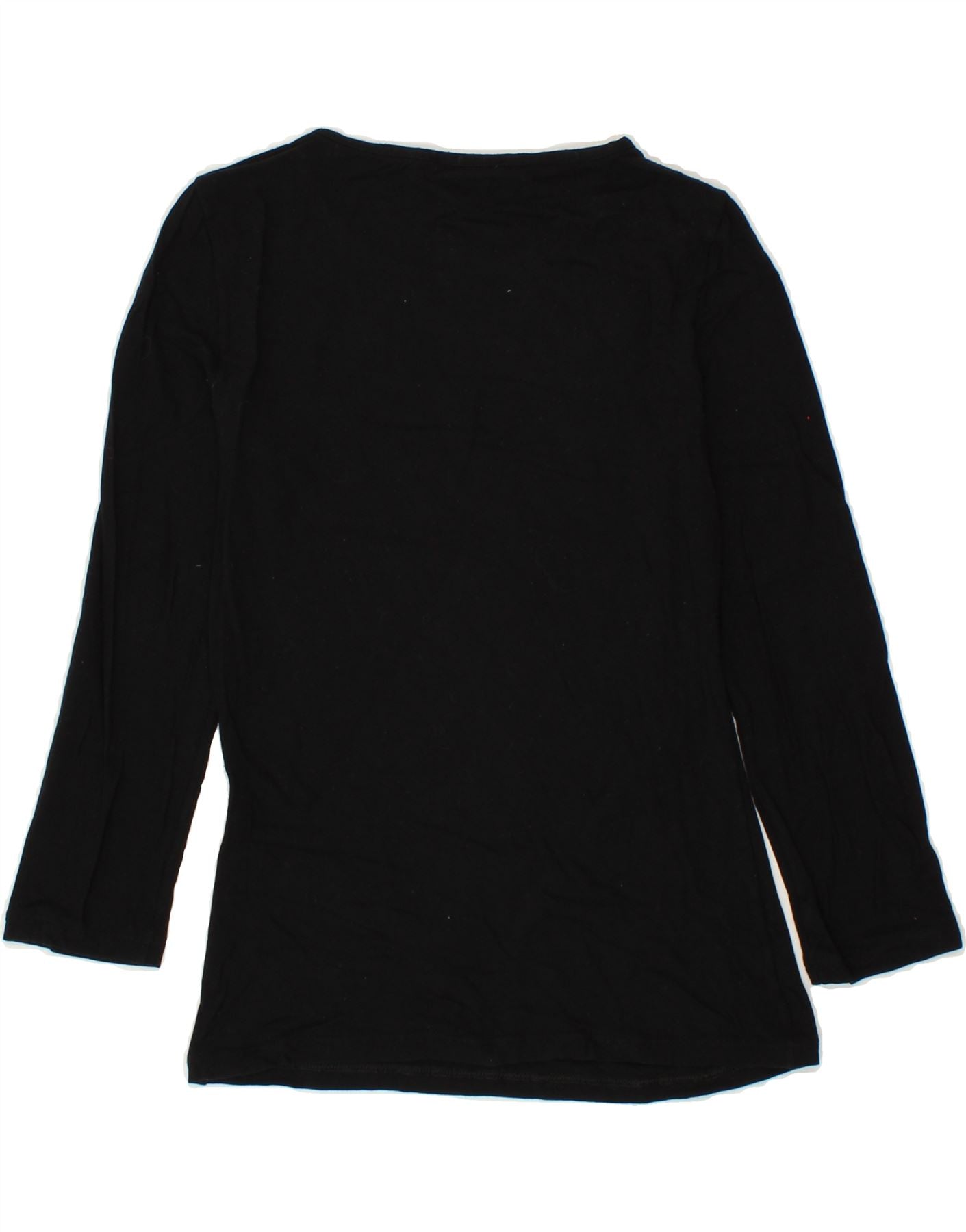 EMPORIO ARMANI Womens Top Long Sleeve UK 6 XS Black Vintage Emporio Armani and Second-Hand Emporio Armani from Messina Hembry