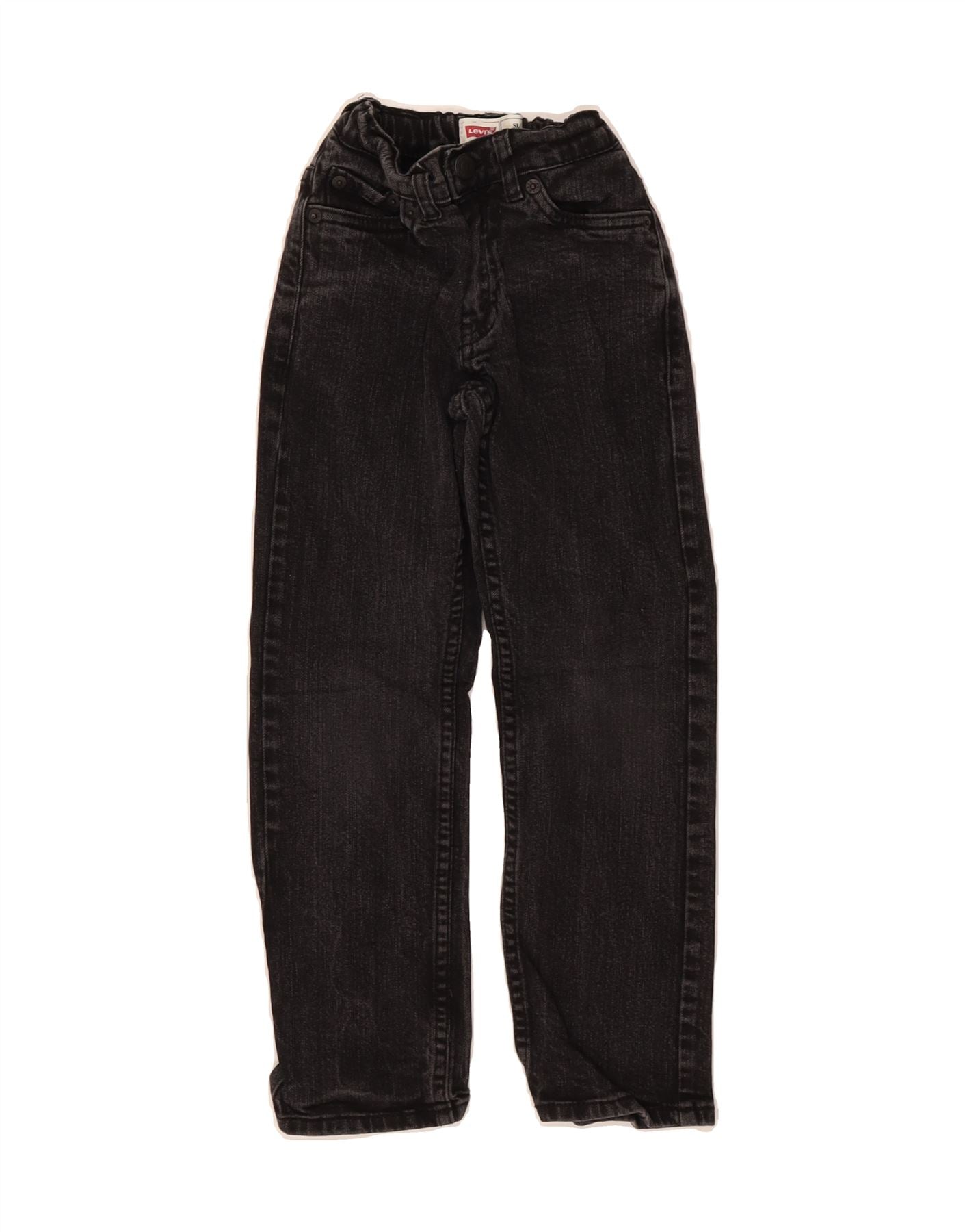 LEVI'S Boys Straight Jeans 5-6 Years W20 L20 Black Cotton Vintage Levi's and Second-Hand Levi's from Messina Hembry
