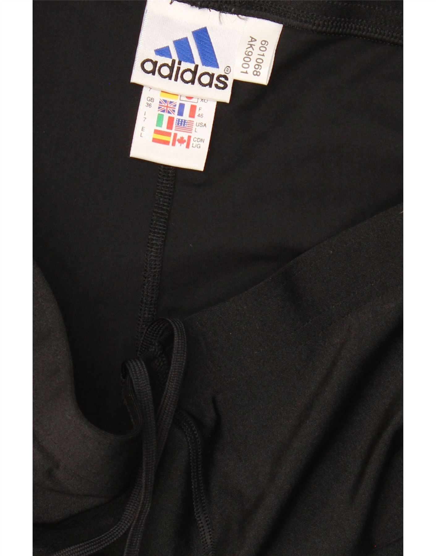 ADIDAS Mens Tracksuit Trousers Medium  Black Polyamide Vintage Adidas and Second-Hand Adidas from Messina Hembry