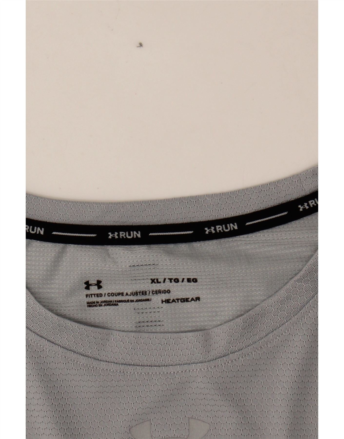 UNDER ARMOUR Mens Fitted Top Long Sleeve XL Grey Polyester Vintage Under Armour and Second-Hand Under Armour from Messina Hembry