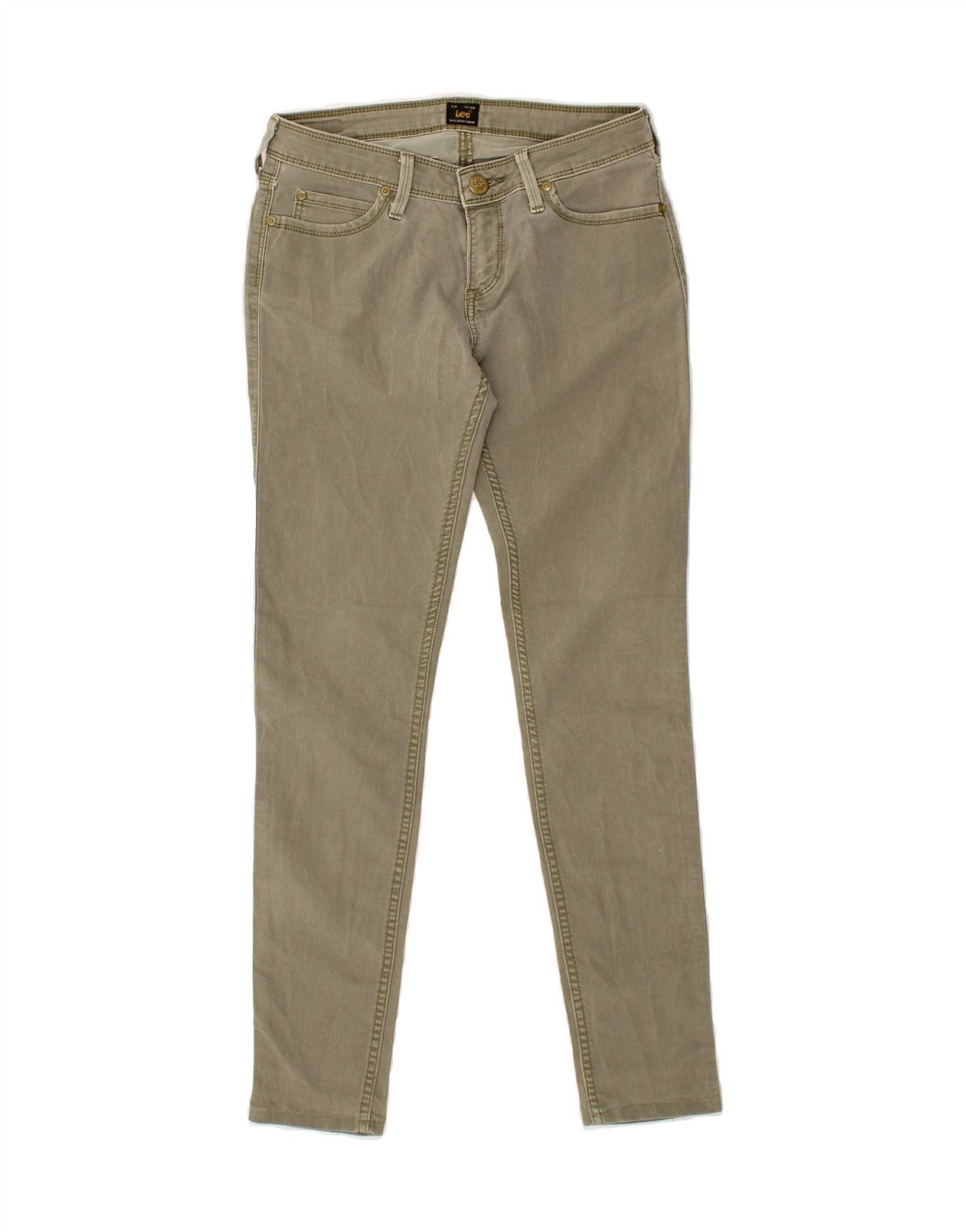 LEE Womens Toxey Skinny Jeans W27 L29  Khaki Cotton Vintage Lee and Second-Hand Lee from Messina Hembry