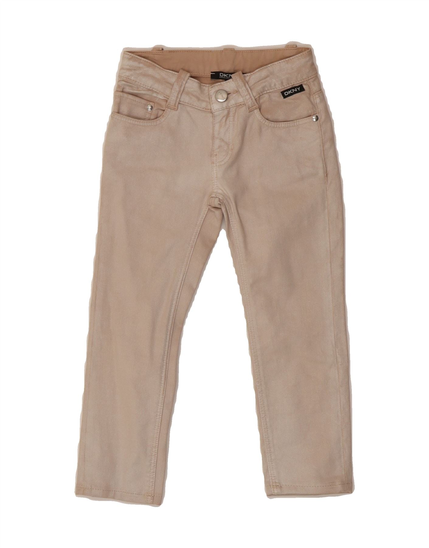 DKNY Girls Straight Jeans 4-5 Years W20 L16 Beige Vintage Dkny and Second-Hand Dkny from Messina Hembry