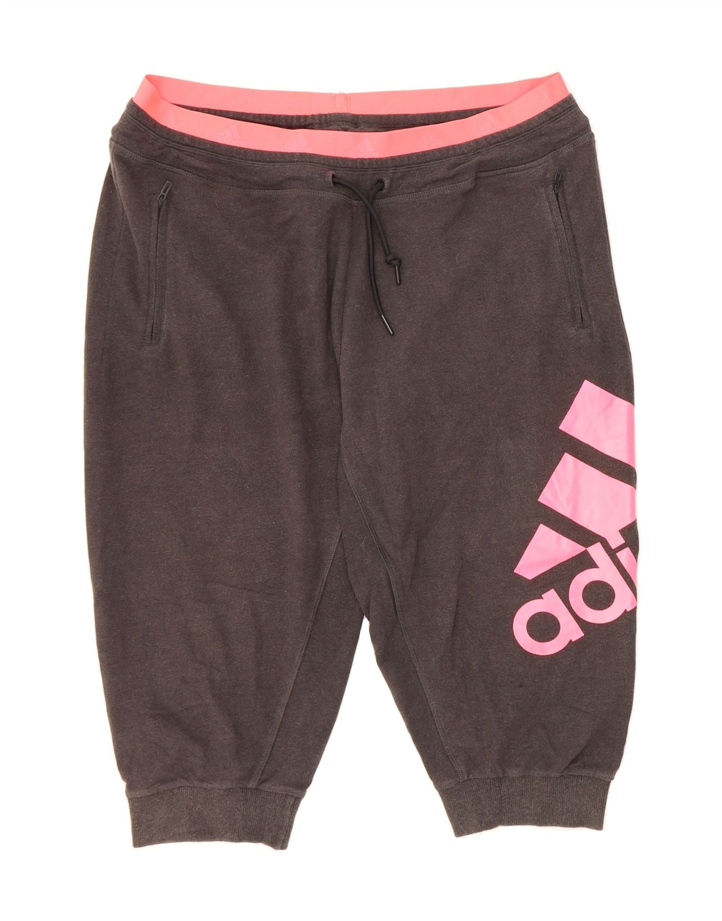 ADIDAS Womens Climalite Graphic Bermuda Sport Shorts UK 16/18 Large  Grey Vintage Adidas and Second-Hand Adidas from Messina Hembry