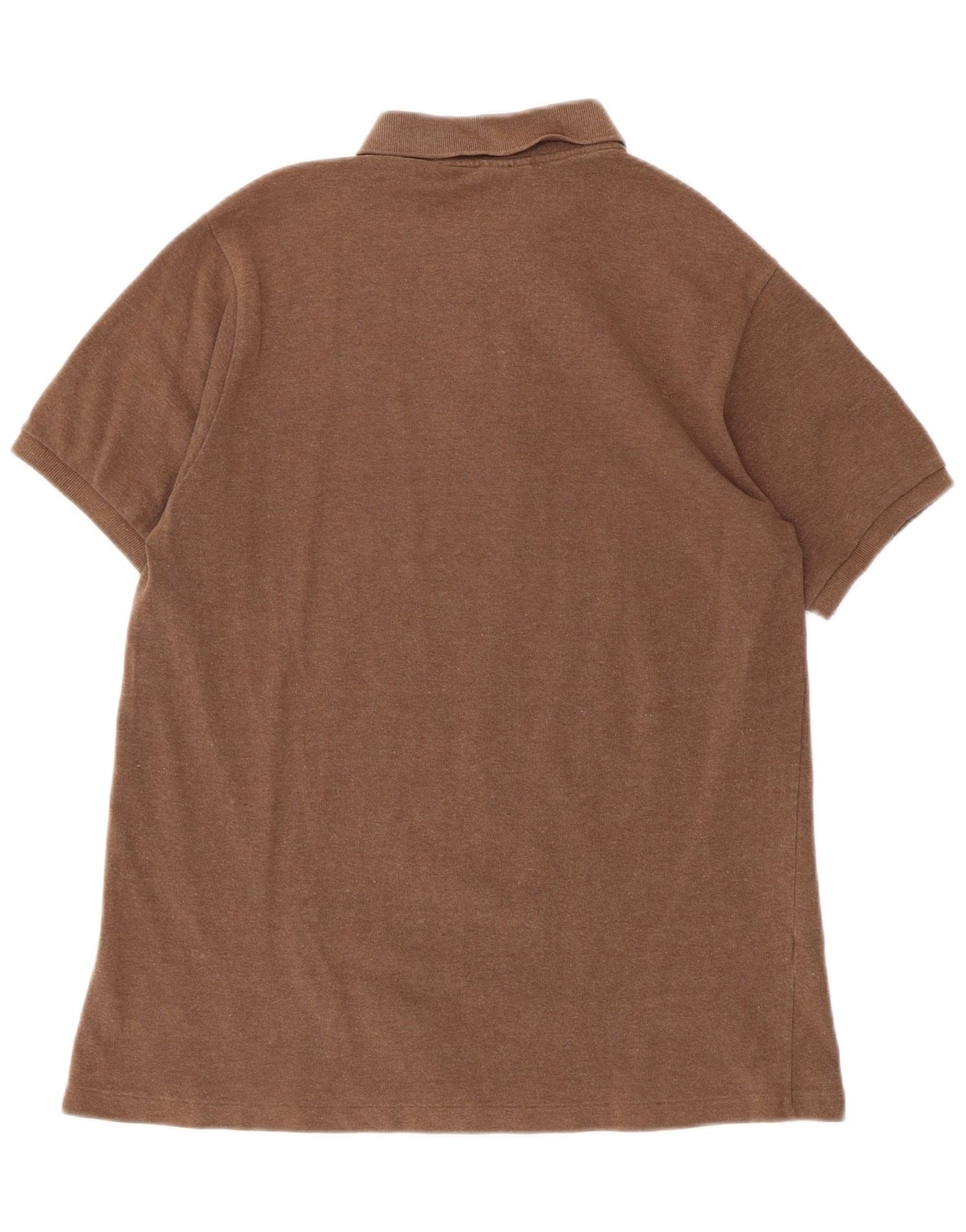 LACOSTE Mens Polo Shirt Size 5 Large Brown Cotton Vintage Lacoste and Second-Hand Lacoste from Messina Hembry