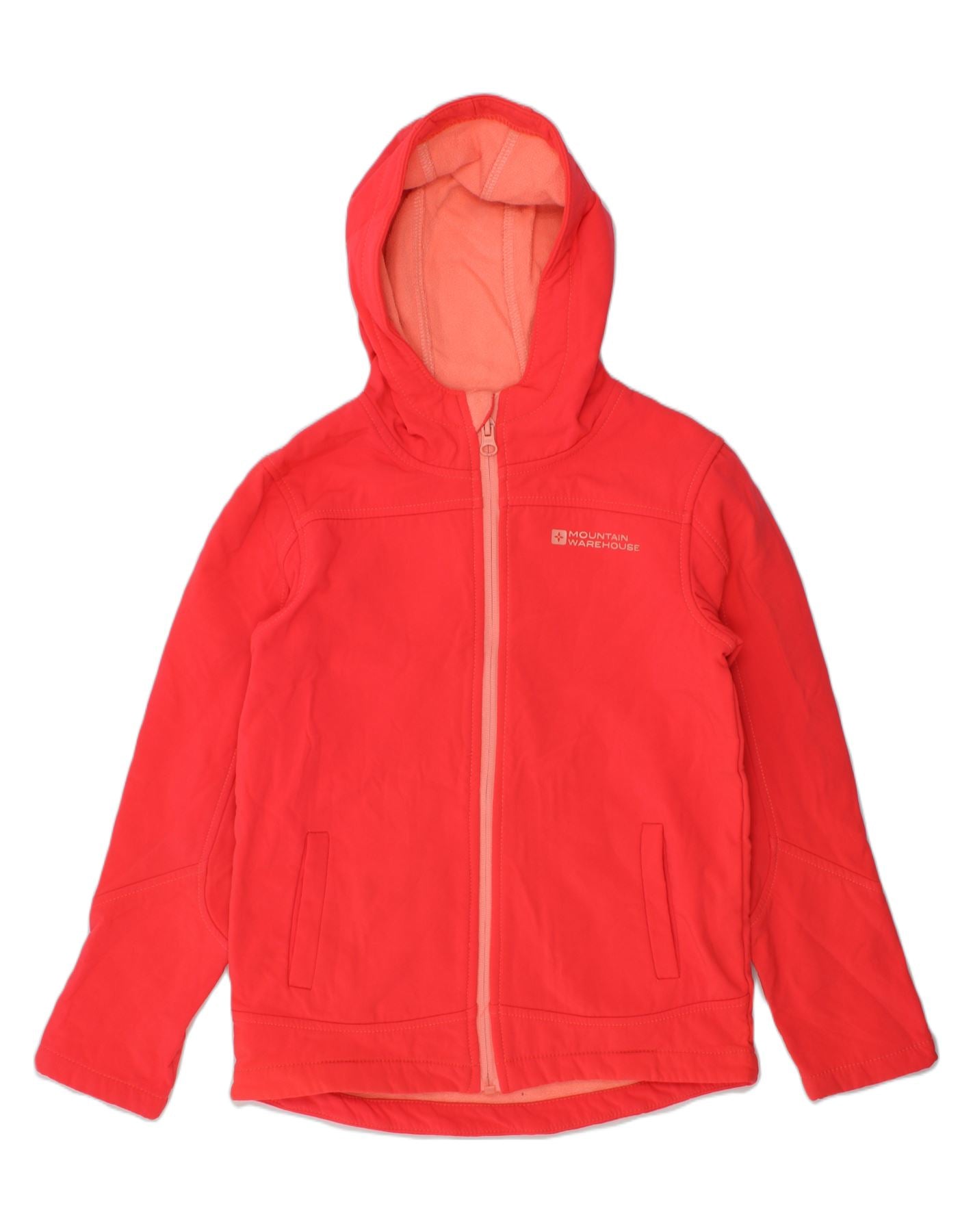 MOUNTAIN WAREHOUSE Girls Hooded Windbreaker Jacket 7-8 Years Red Polyester | Vintage Mountain Warehouse | Thrift | Second-Hand Mountain Warehouse | Used Clothing | Messina Hembry