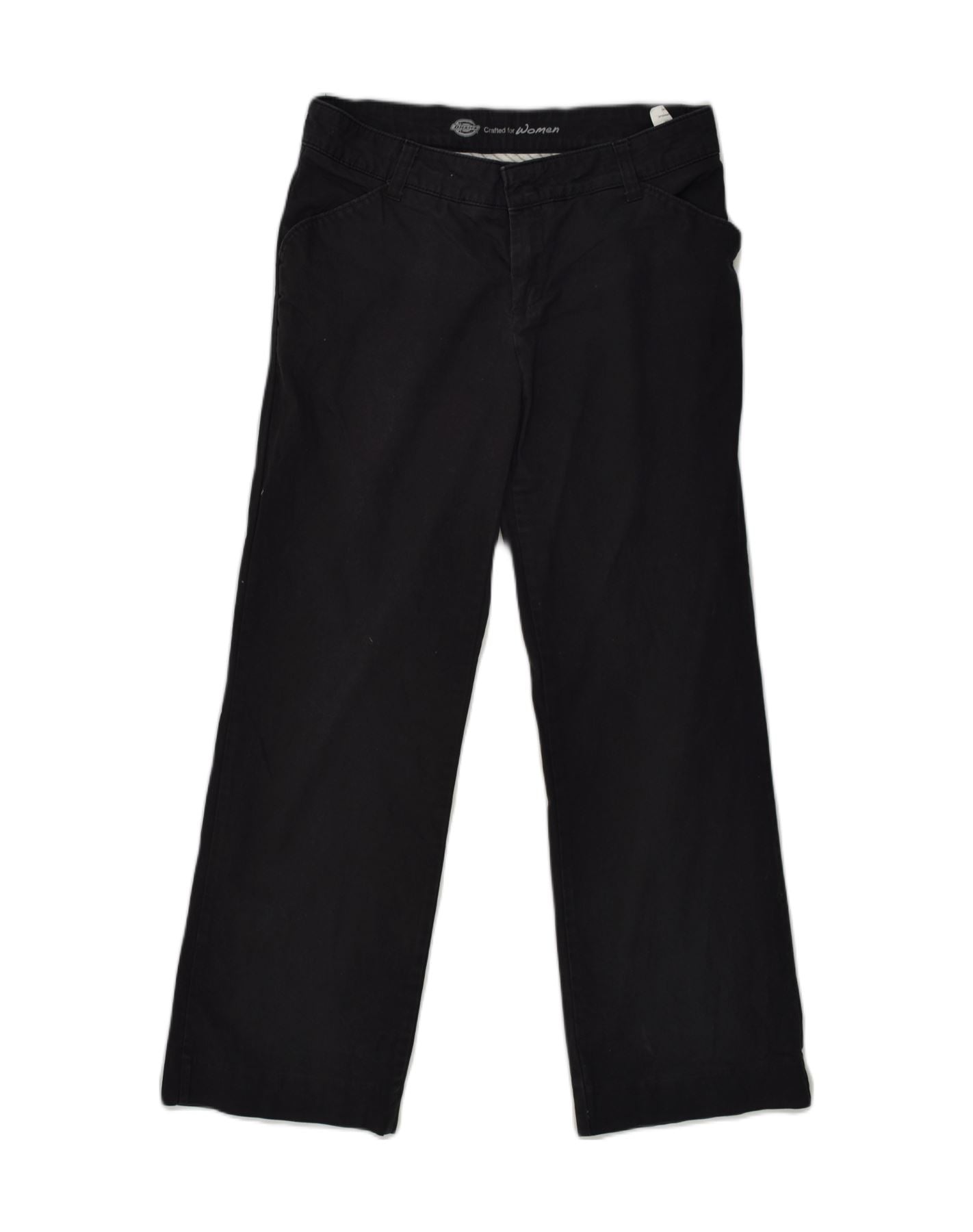 DICKIES Womens Relaxed Fit Casual Trousers US 8 Medium W30 L27 Black | Vintage Dickies | Thrift | Second-Hand Dickies | Used Clothing | Messina Hembry