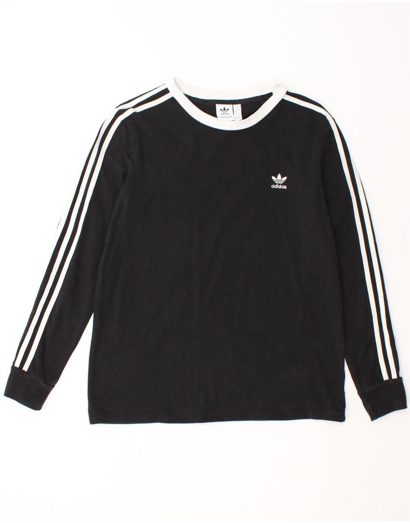 ADIDAS Womens Top Long Sleeve UK 16 Large  Black Cotton Vintage Adidas and Second-Hand Adidas from Messina Hembry