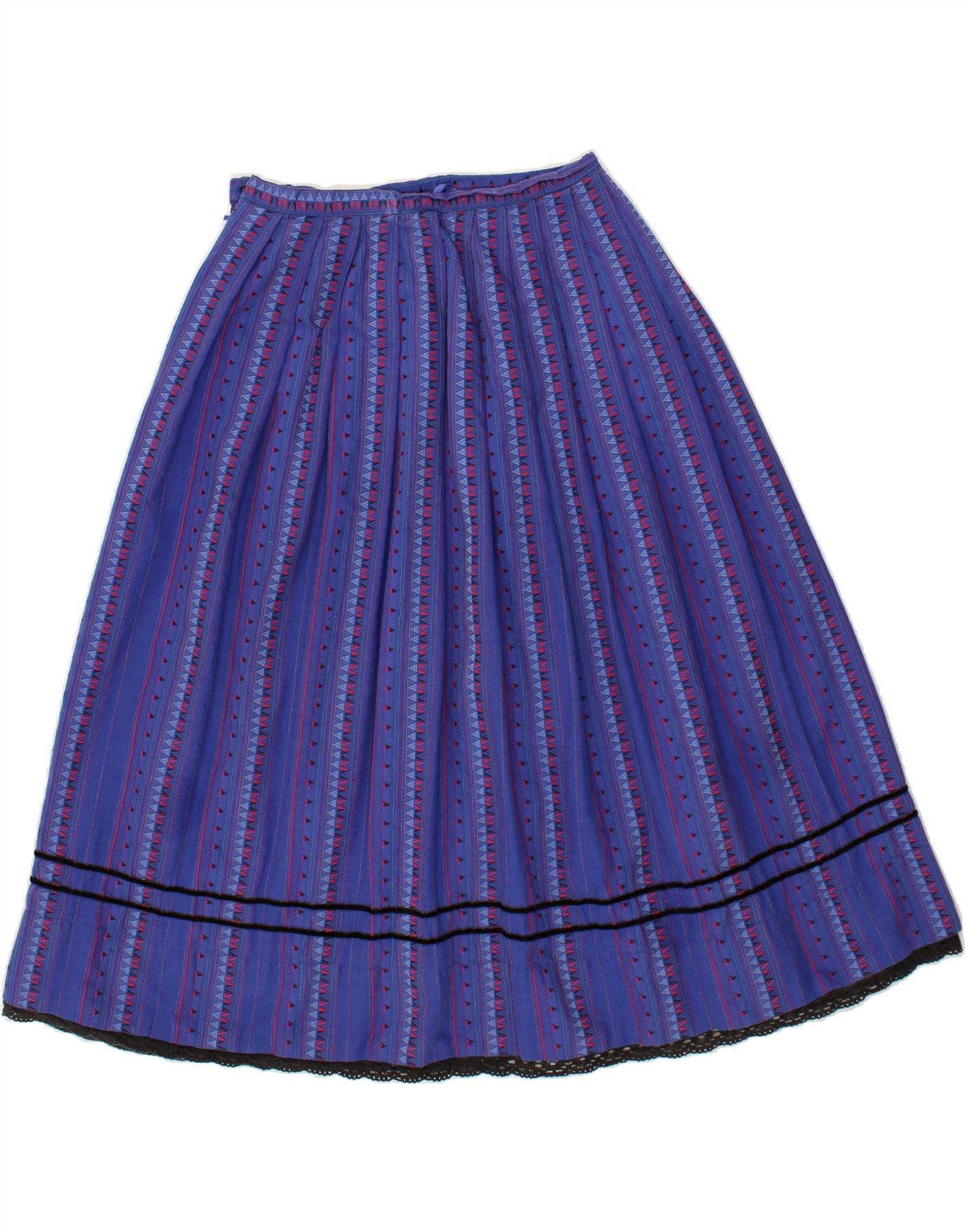 VINTAGE Womens A-Line Skirt EU 40 Medium W28  Purple Geometric Vintage Vintage and Second-Hand Vintage from Messina Hembry