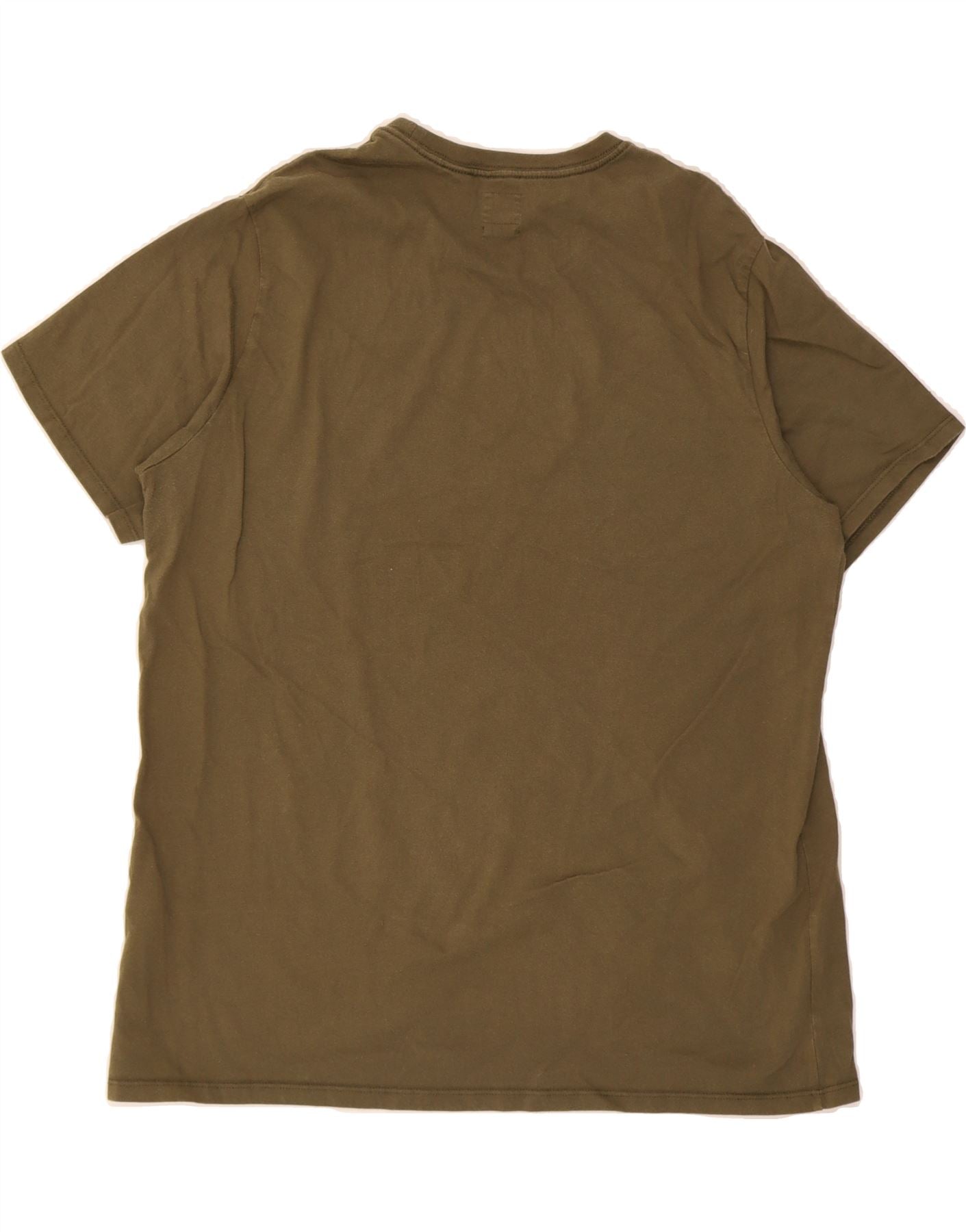 LEVI'S Mens Standard Fit T-Shirt Top XL Khaki Cotton Vintage Levi's and Second-Hand Levi's from Messina Hembry