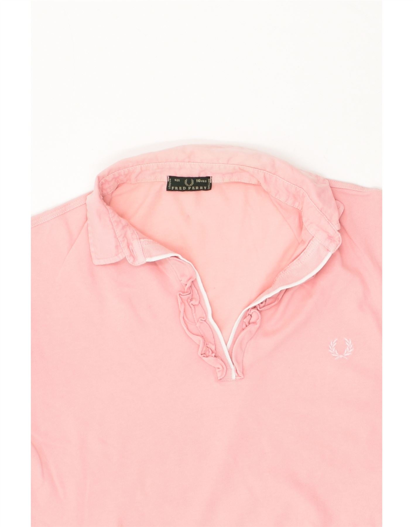 FRED PERRY Girls Polo Shirt 15-16 Years Pink Cotton | Vintage Fred Perry | Thrift | Second-Hand Fred Perry | Used Clothing | Messina Hembry