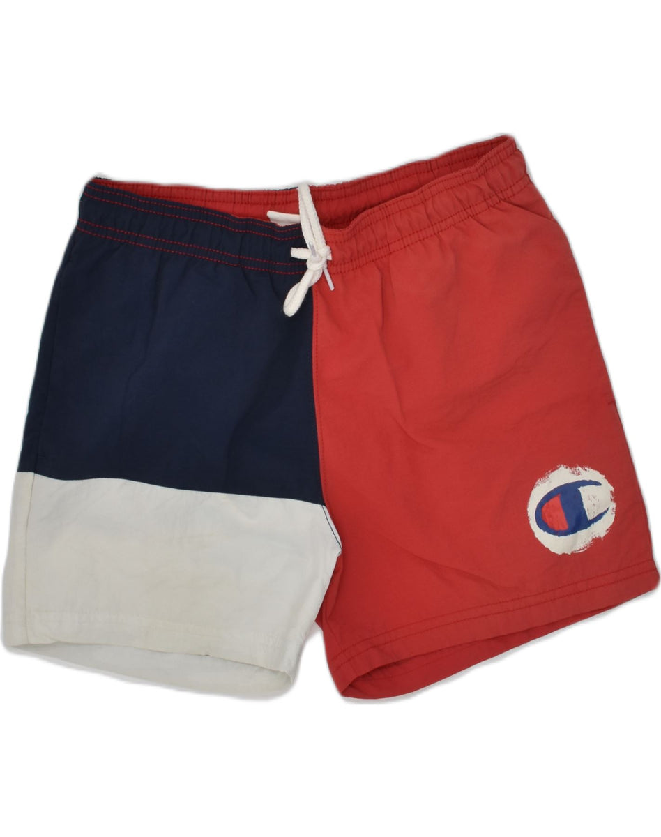 Red white and hot sale blue champion shorts