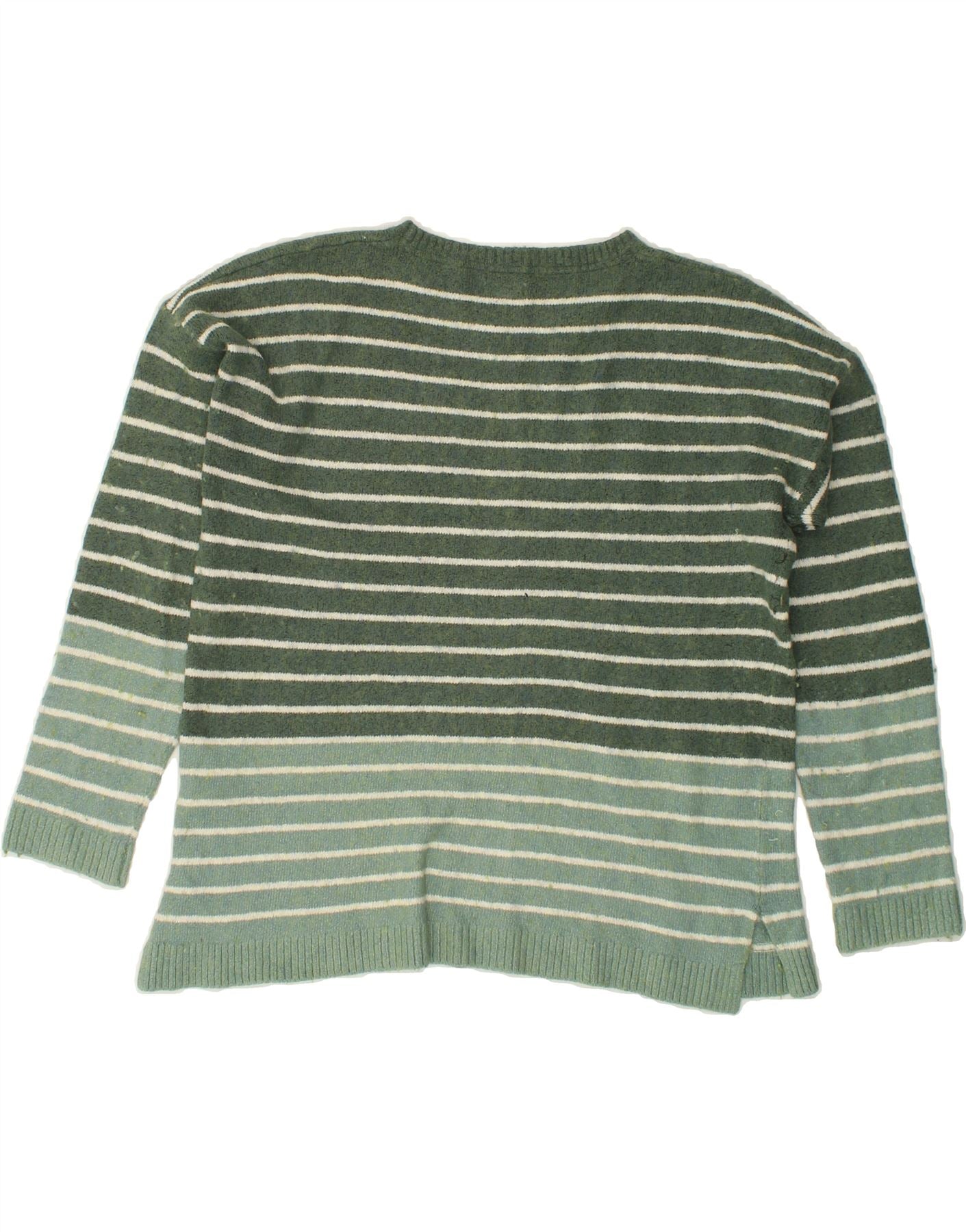 FAT FACE Womens Oversized Boat Neck Jumper Sweater UK 12 Medium  Green Vintage Fat Face and Second-Hand Fat Face from Messina Hembry