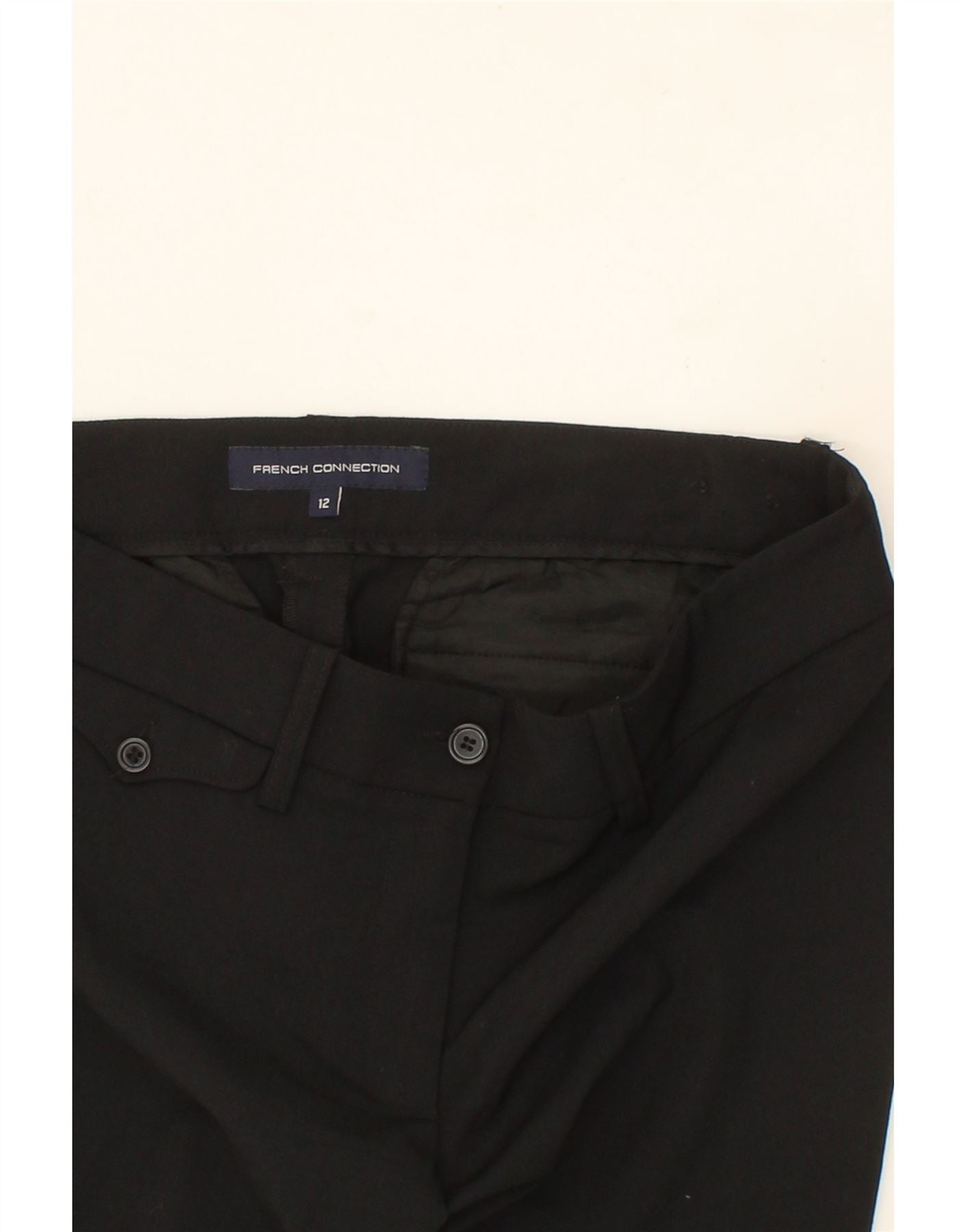 FRENCH CONNECTION Womens Bermuda Shorts US 12 Large W34  Black Wool Vintage French Connection and Second-Hand French Connection from Messina Hembry