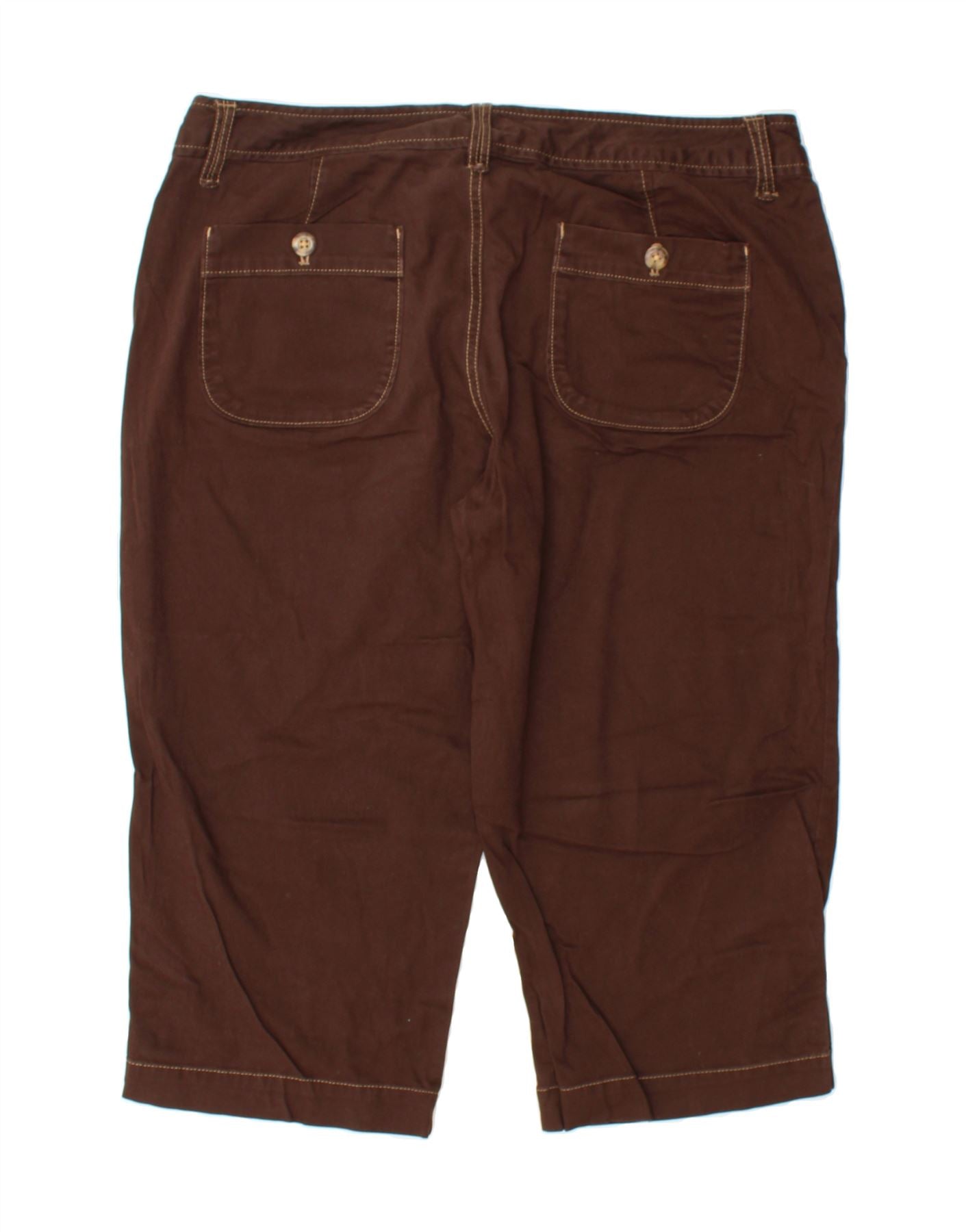 EDDIE BAUER Womens Bermuda Shorts US 14 XL W36 L20 Brown Cotton Vintage Eddie Bauer and Second-Hand Eddie Bauer from Messina Hembry