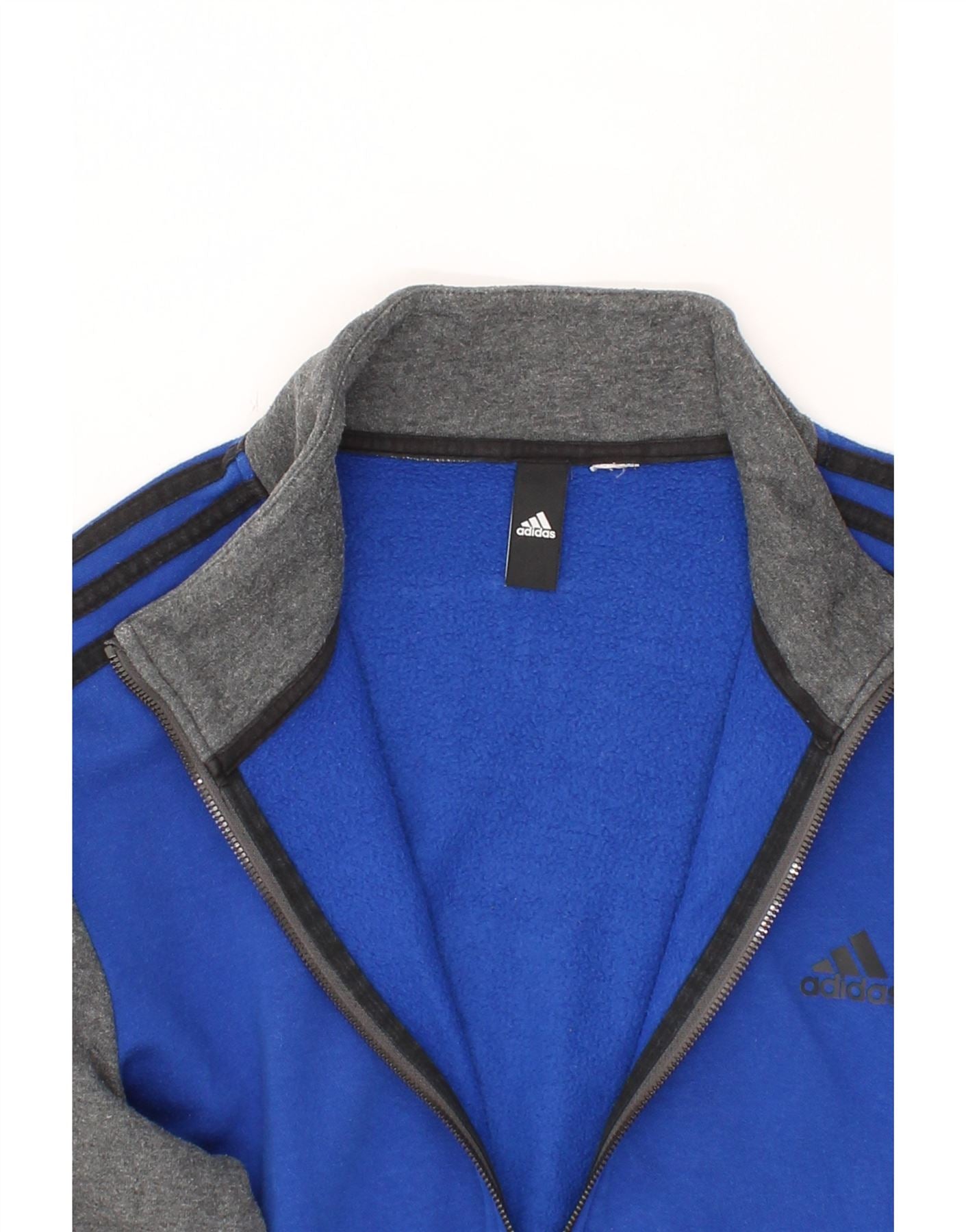 ADIDAS Mens Tracksuit Top Jacket Medium Blue Colourblock Vintage Adidas and Second-Hand Adidas from Messina Hembry