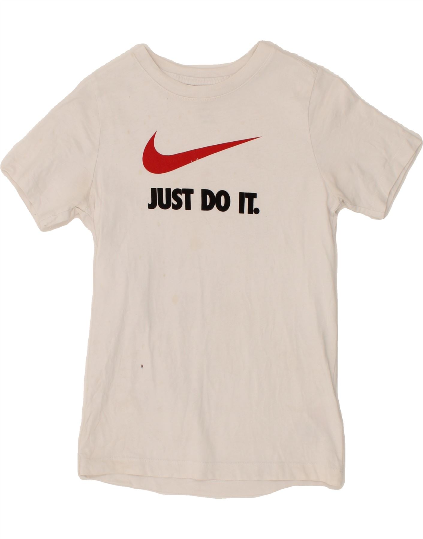 NIKE Boys Graphic T-Shirt Top 10-11 Years Medium  White Cotton Vintage Nike and Second-Hand Nike from Messina Hembry