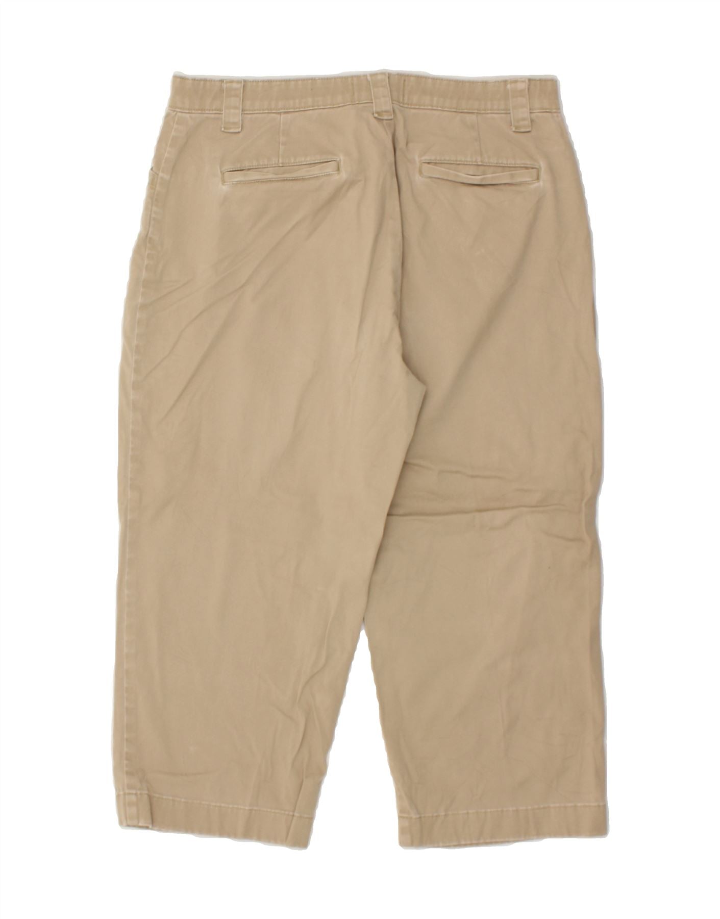 L.L.BEAN Womens Classic Fit Capri Trousers US 14 Large W32 L21  Beige Vintage L.L.Bean and Second-Hand L.L.Bean from Messina Hembry