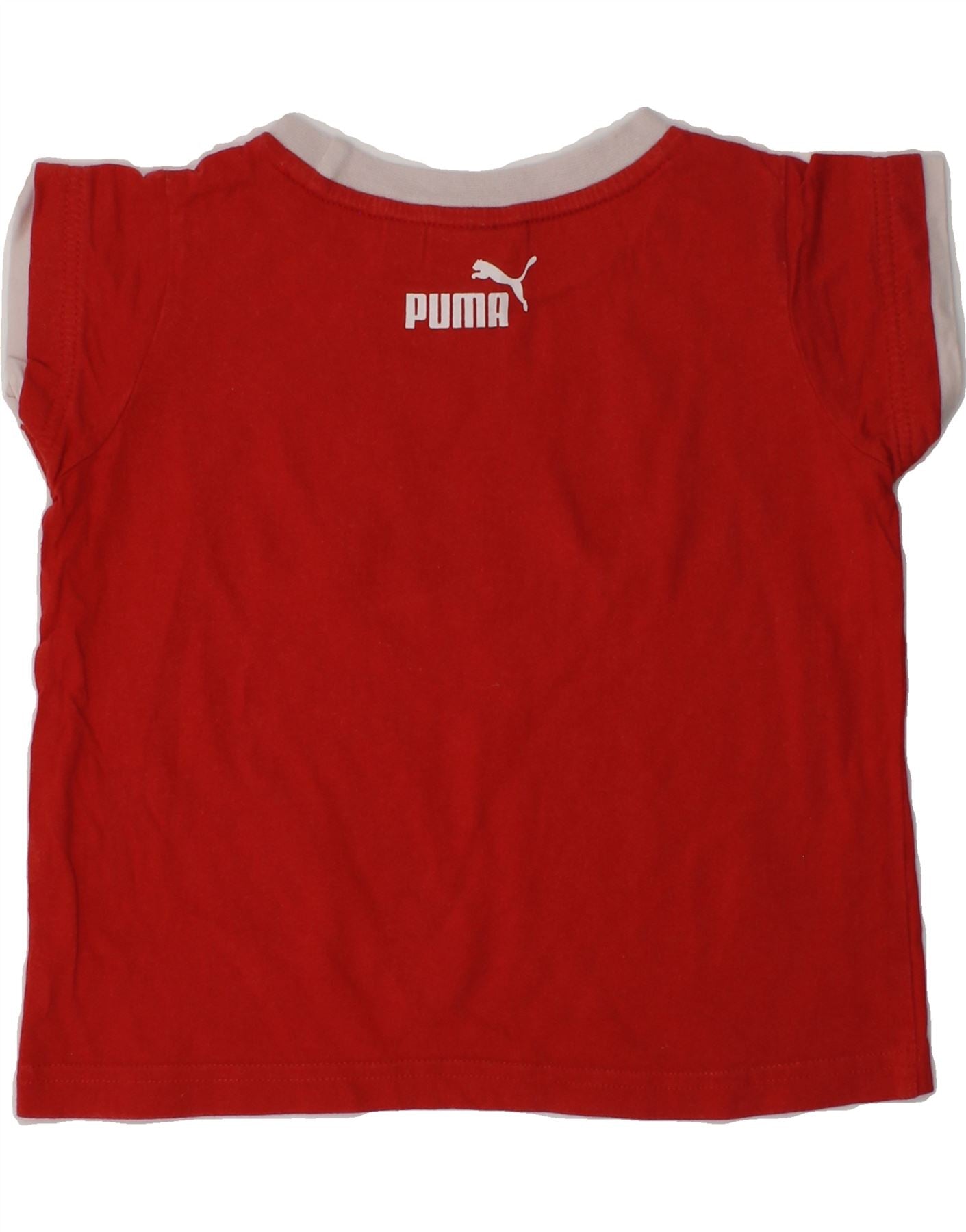 PUMA Baby Girls Graphic T-Shirt Top 18-24 Months Red | Vintage Puma | Thrift | Second-Hand Puma | Used Clothing | Messina Hembry
