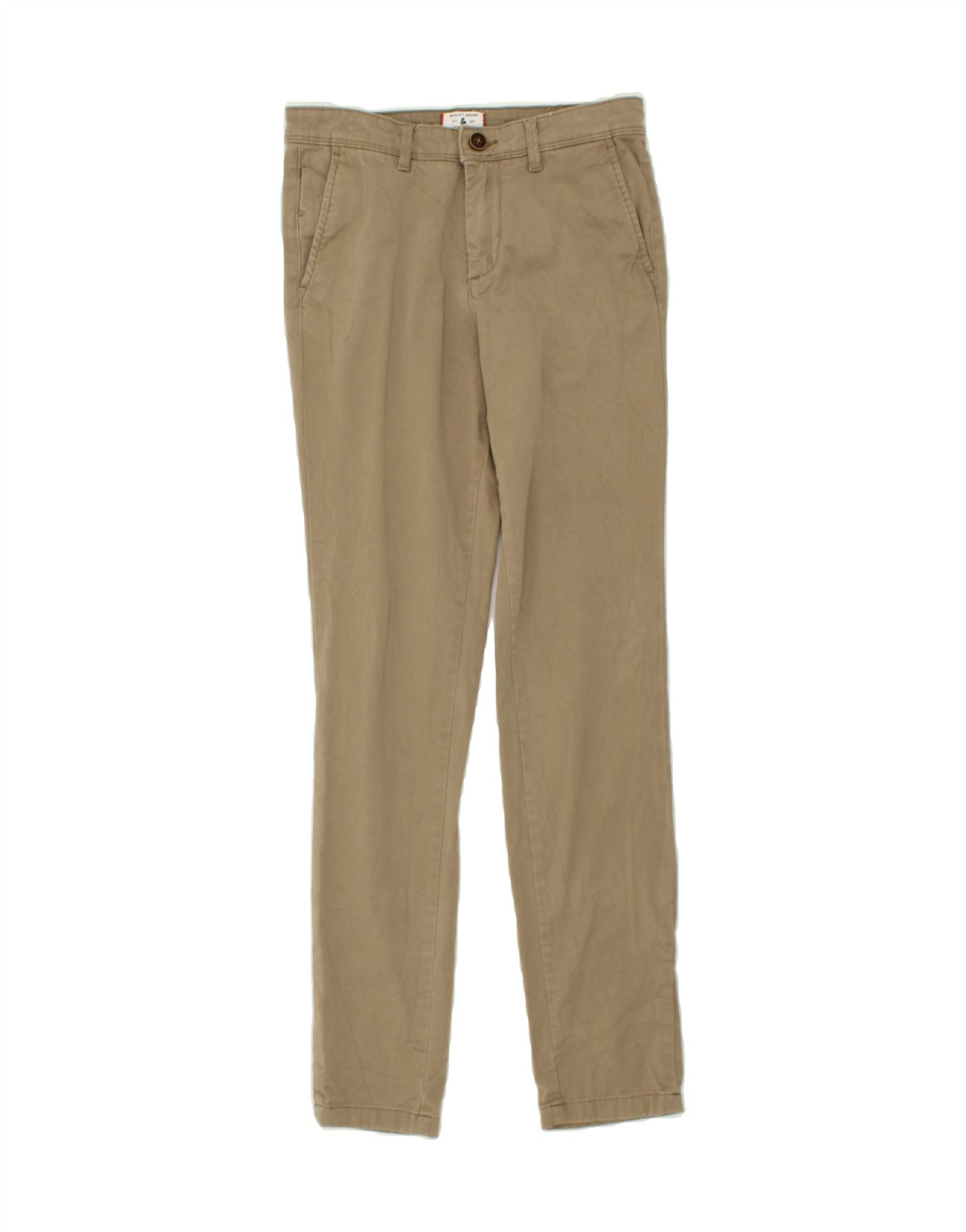 JACK & JONES Mens Marco Slim Fit Chino Trousers W28 L32 Beige Cotton Vintage Jack & Jones and Second-Hand Jack & Jones from Messina Hembry