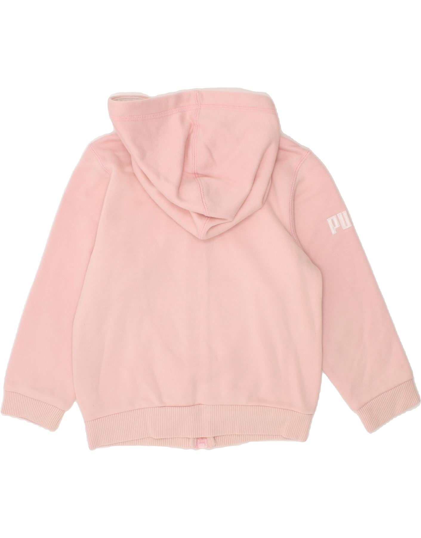 PUMA Baby Girls Graphic Zip Hoodie Sweater 18-24 Months Pink Cotton Vintage Puma and Second-Hand Puma from Messina Hembry