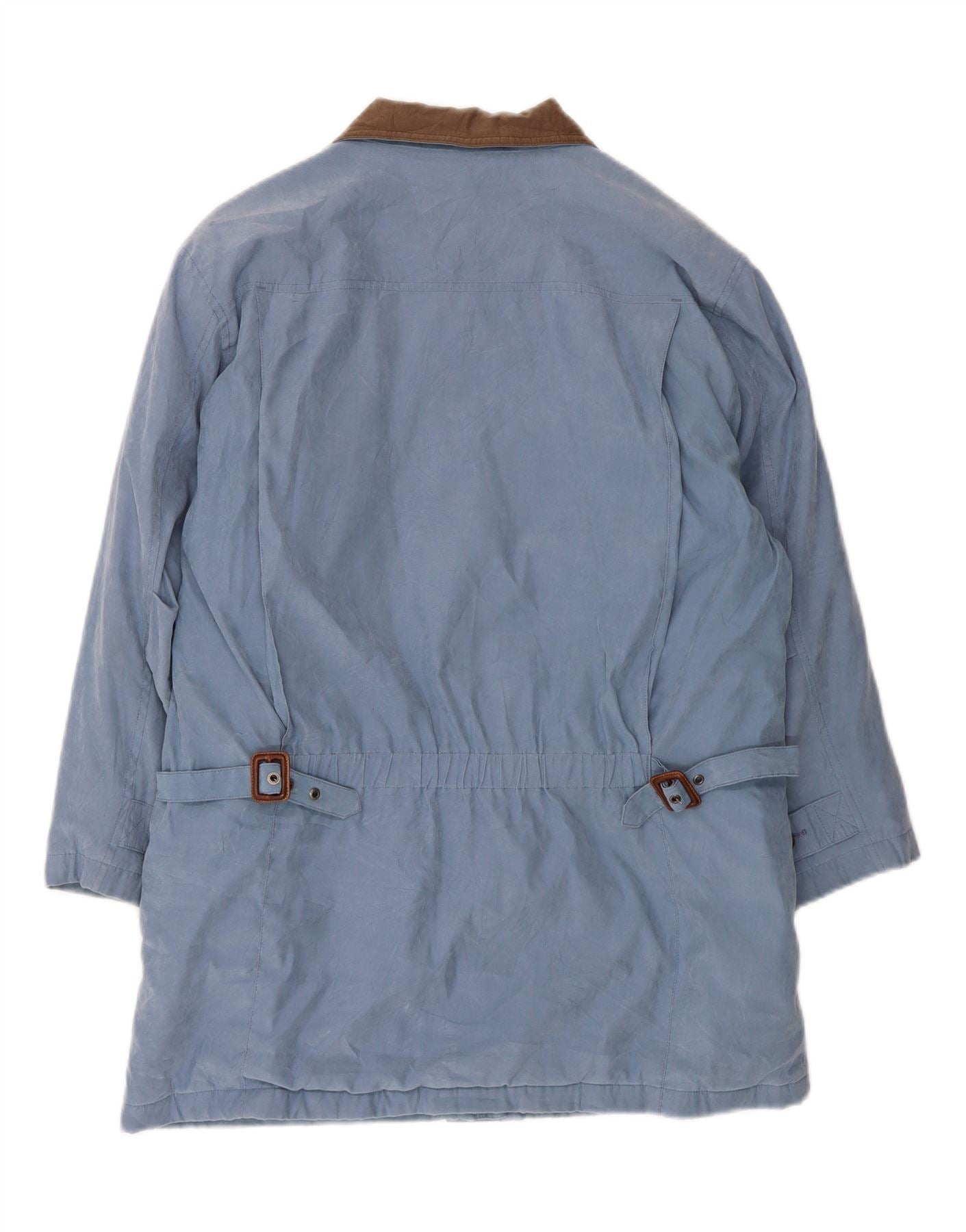 L.L.BEAN Womens Overcoat UK 14 Medium Blue Polyester Vintage L.L.Bean and Second-Hand L.L.Bean from Messina Hembry