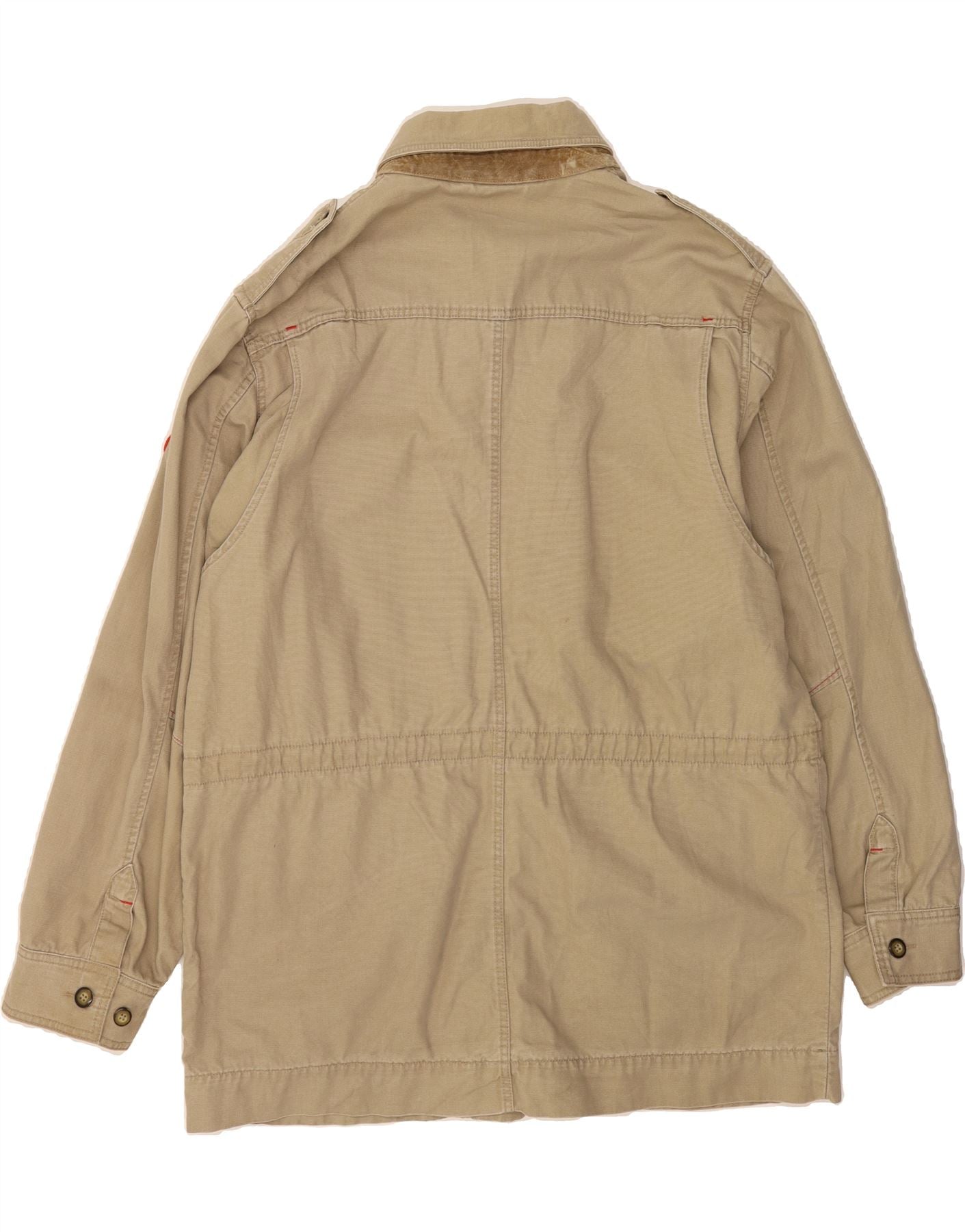 TIMBERLAND Mens Military Jacket UK 42 XL Beige Cotton Vintage Timberland and Second-Hand Timberland from Messina Hembry