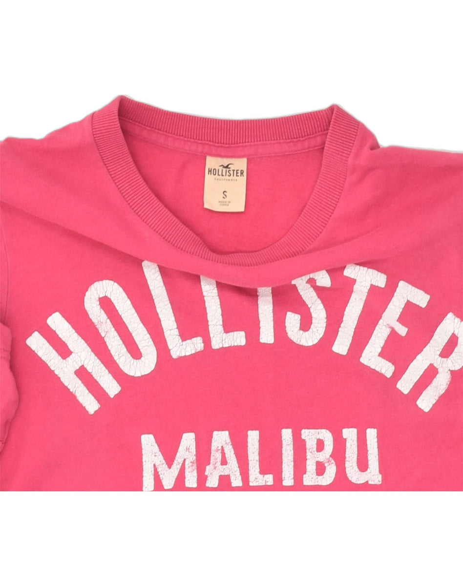 HOLLISTER Womens Graphic T-Shirt Top UK 10 Small Red Cotton, Vintage &  Second-Hand Clothing Online