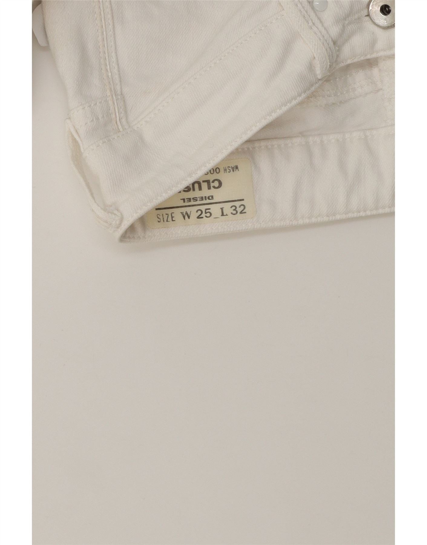 DIESEL Womens Clush Slim Jeans W25 L32 White Cotton Vintage Diesel and Second-Hand Diesel from Messina Hembry
