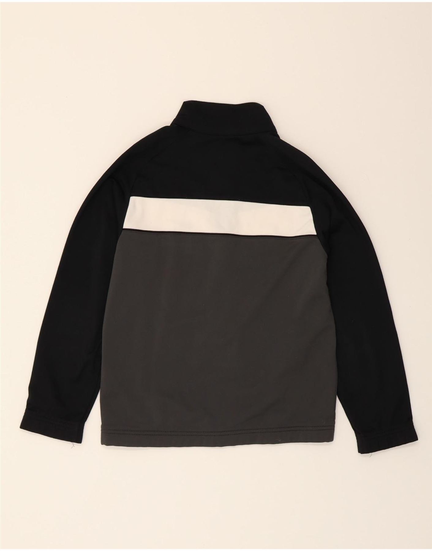 NIKE Boys Tracksuit Top Jacket 10-11 Years Medium Black Colourblock Vintage Nike and Second-Hand Nike from Messina Hembry