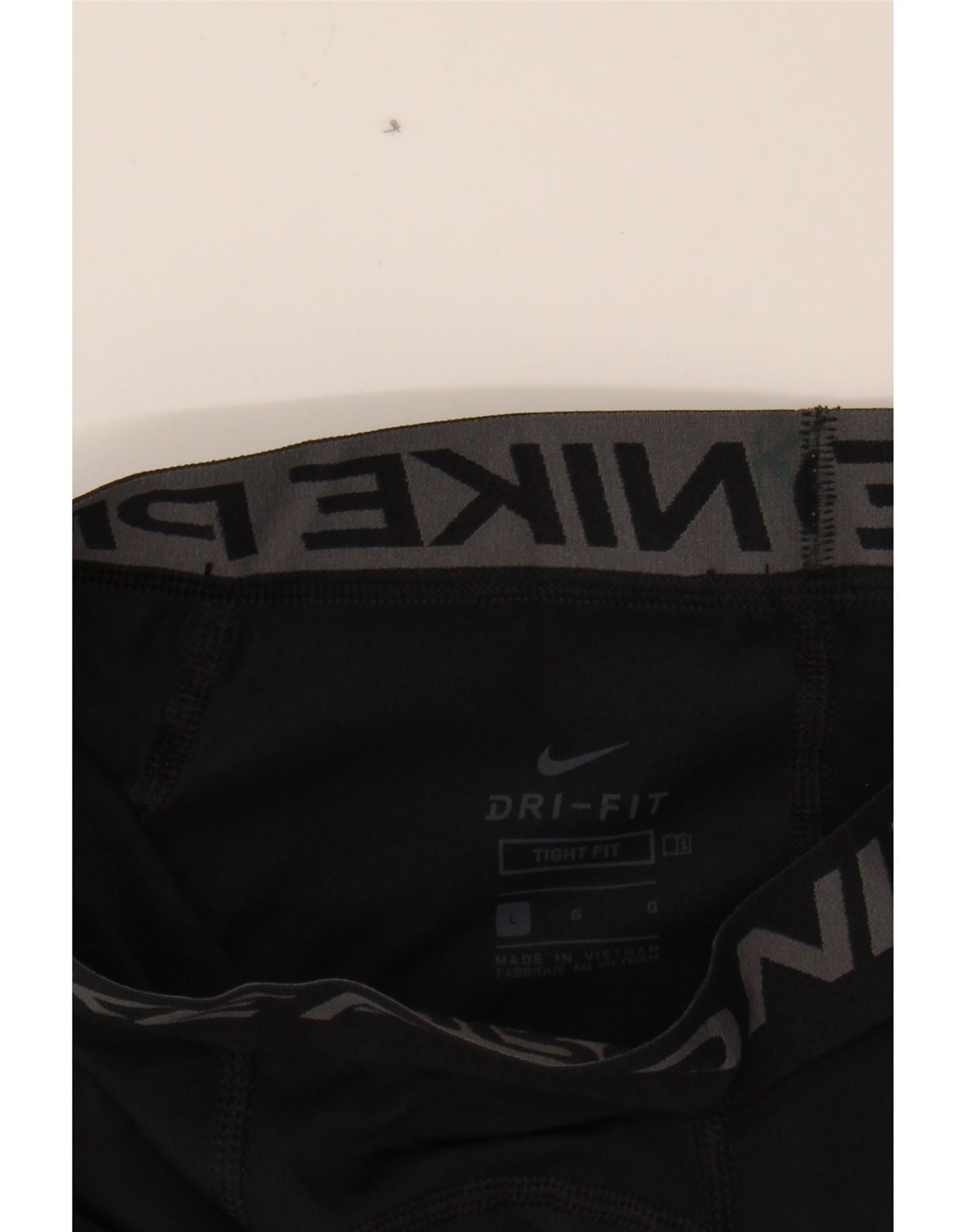 NIKE Boys Dri Fit Leggings 12-13 Years Large Black Polyester Vintage Nike and Second-Hand Nike from Messina Hembry