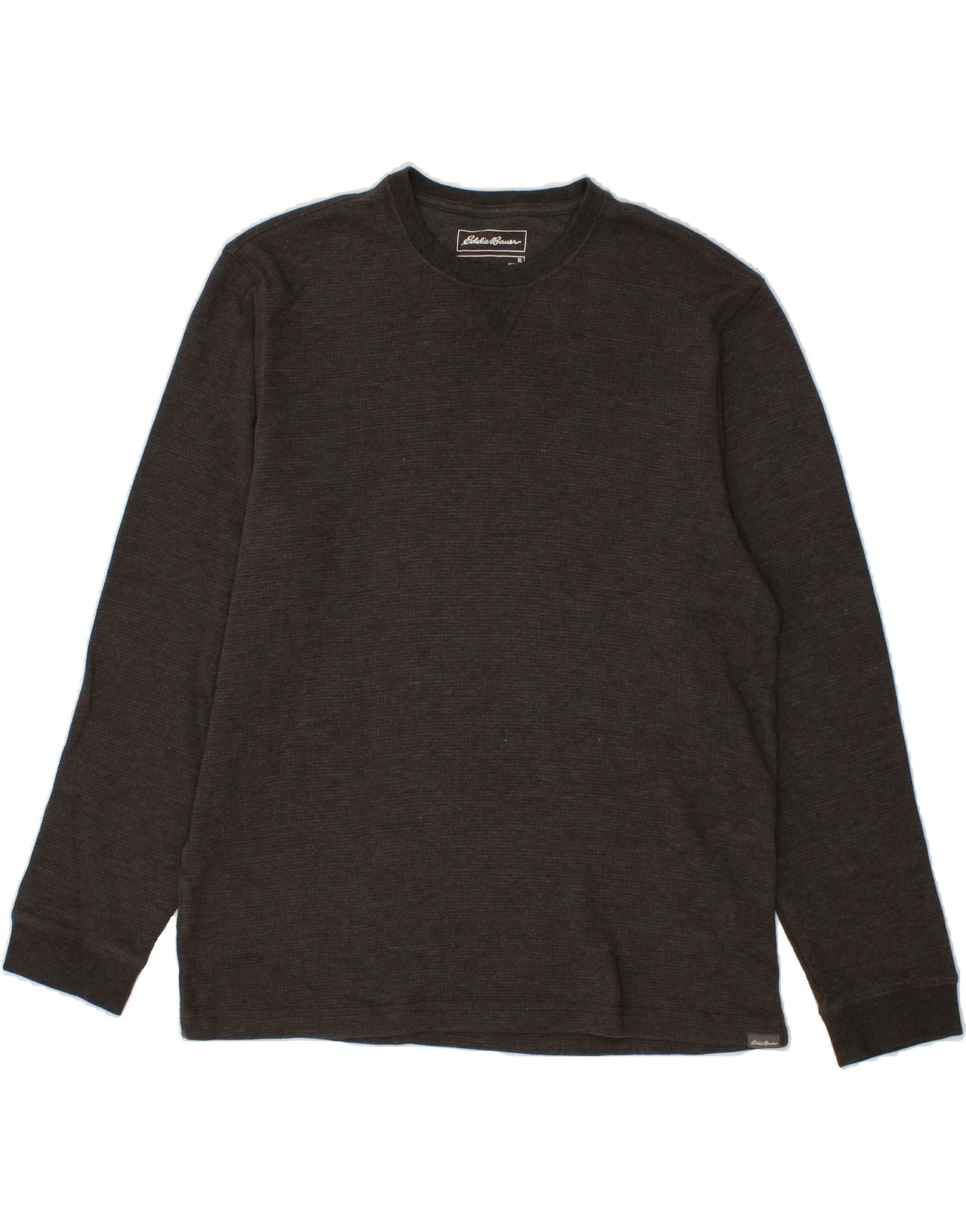 EDDIE BAUER Mens Top Long Sleeve XL Grey Cotton Vintage Eddie Bauer and Second-Hand Eddie Bauer from Messina Hembry