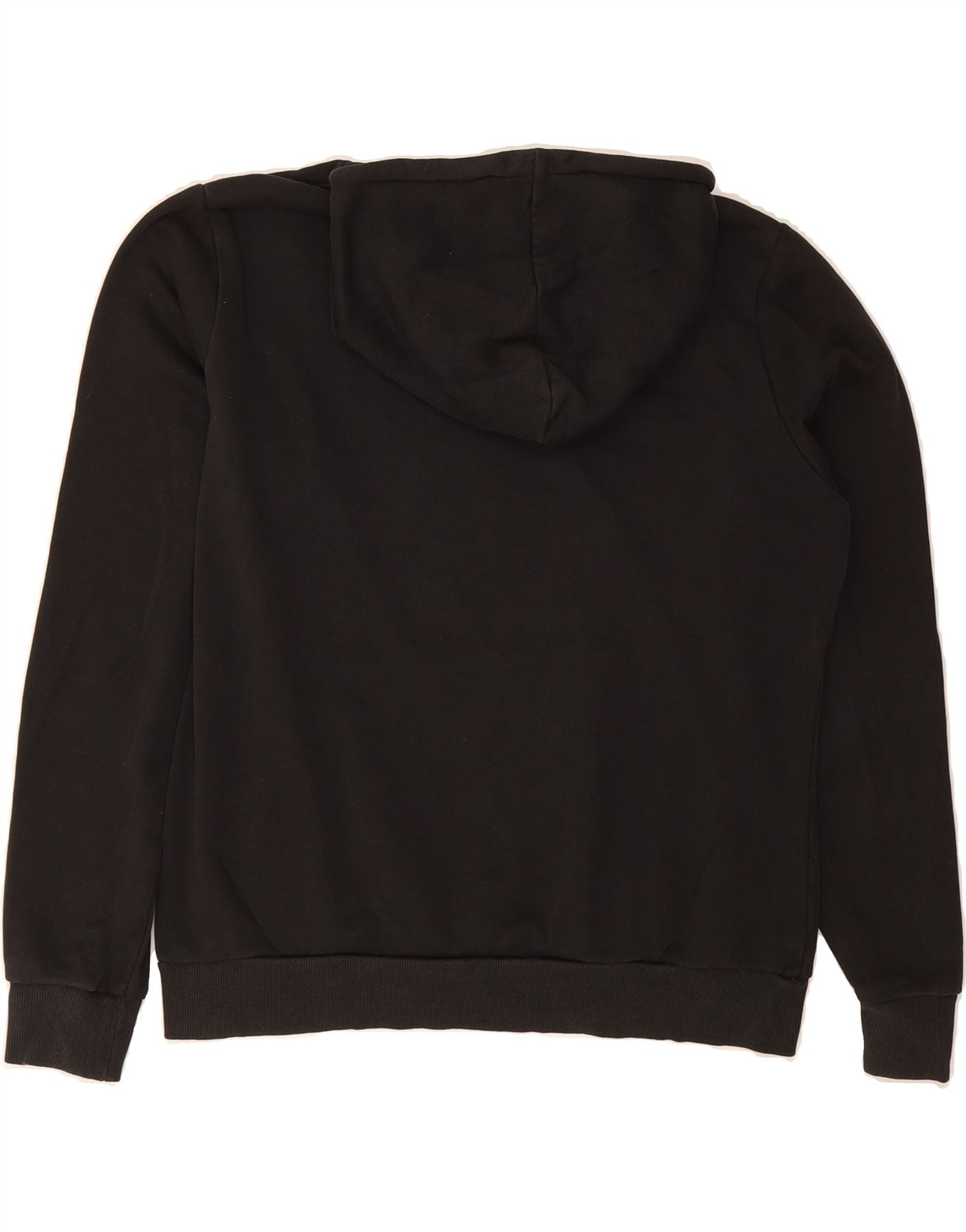 PUMA Womens Graphic Hoodie Jumper UK 16 Large  Black Cotton Vintage Puma and Second-Hand Puma from Messina Hembry