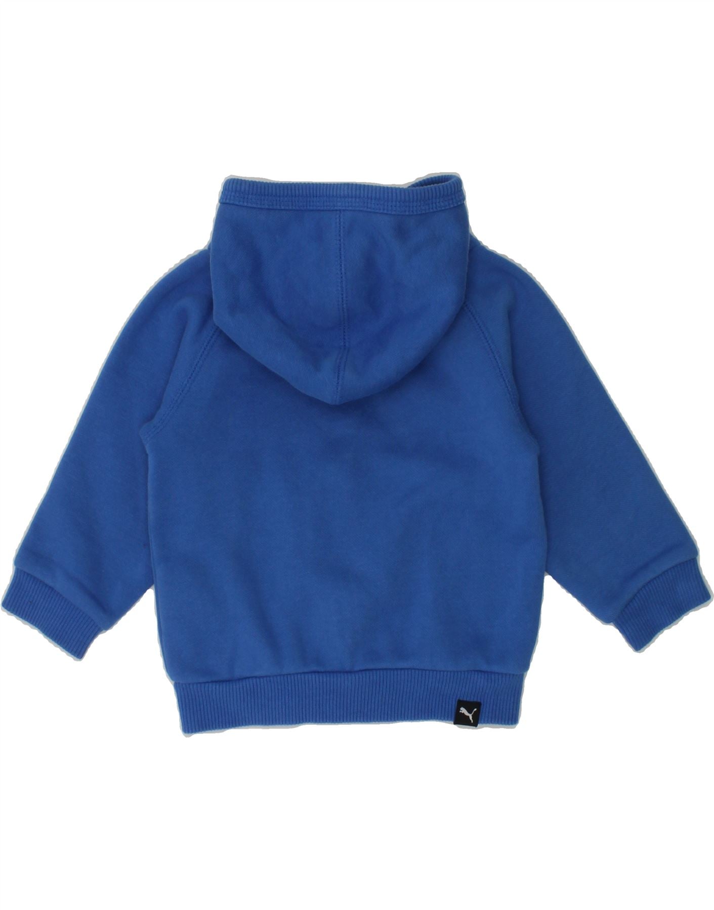 PUMA Baby Boys Graphic Zip Hoodie Sweater 3-6 Months Blue Cotton | Vintage Puma | Thrift | Second-Hand Puma | Used Clothing | Messina Hembry