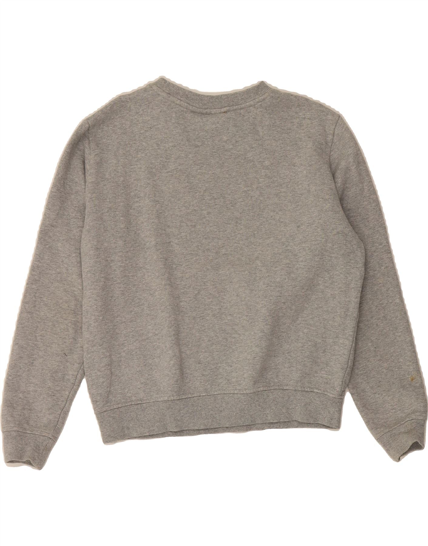 FILA Womens Oversized Sweatshirt Jumper UK 10 Small Grey Cotton Vintage Fila and Second-Hand Fila from Messina Hembry