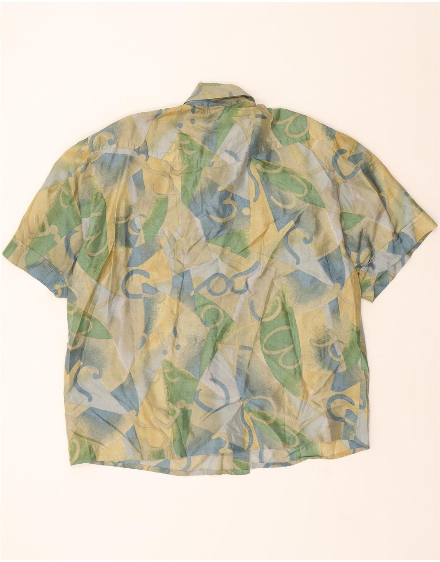 YESSICA Womens Abstract Pattern Shirt Blouse EU 42 Large Multicoloured Vintage Yessica and Second-Hand Yessica from Messina Hembry