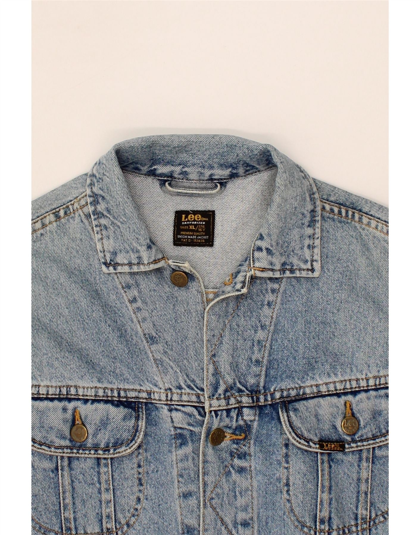 LEE Boys Denim Jacket 15-16 Years XL Blue Cotton Vintage Lee and Second-Hand Lee from Messina Hembry