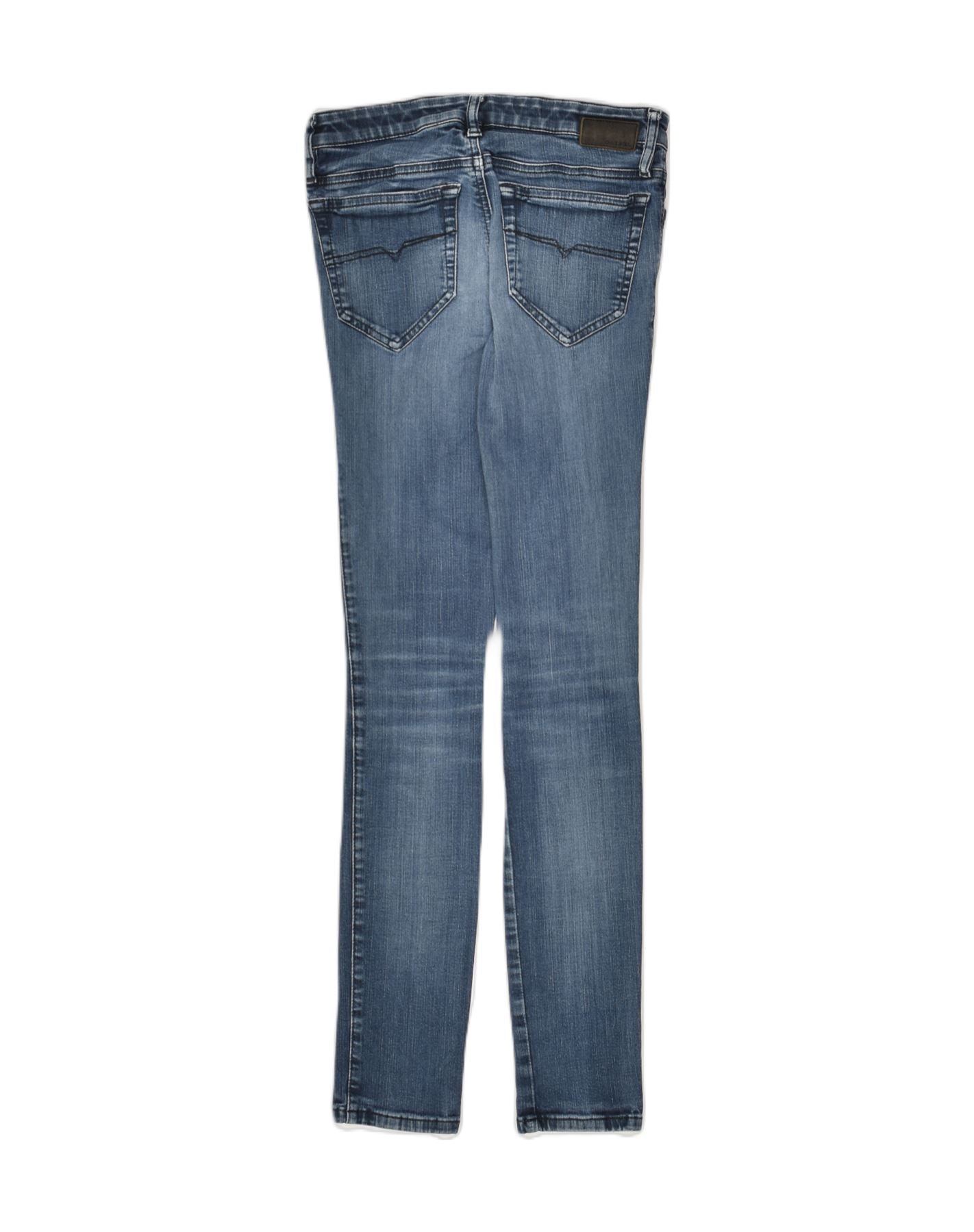 DIESEL Womens Skinny Jeans W26 L27 Blue Cotton | Vintage Diesel | Thrift | Second-Hand Diesel | Used Clothing | Messina Hembry