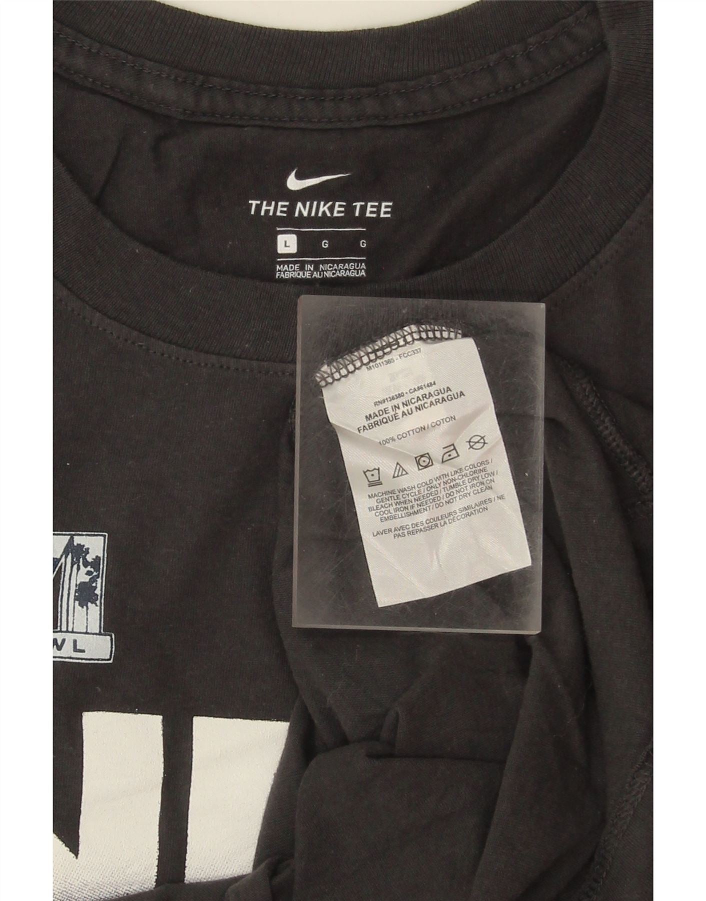 NIKE Womens Los Angeles Rams Graphic T-Shirt Top UK 16 Large Grey Cotton Vintage Nike and Second-Hand Nike from Messina Hembry