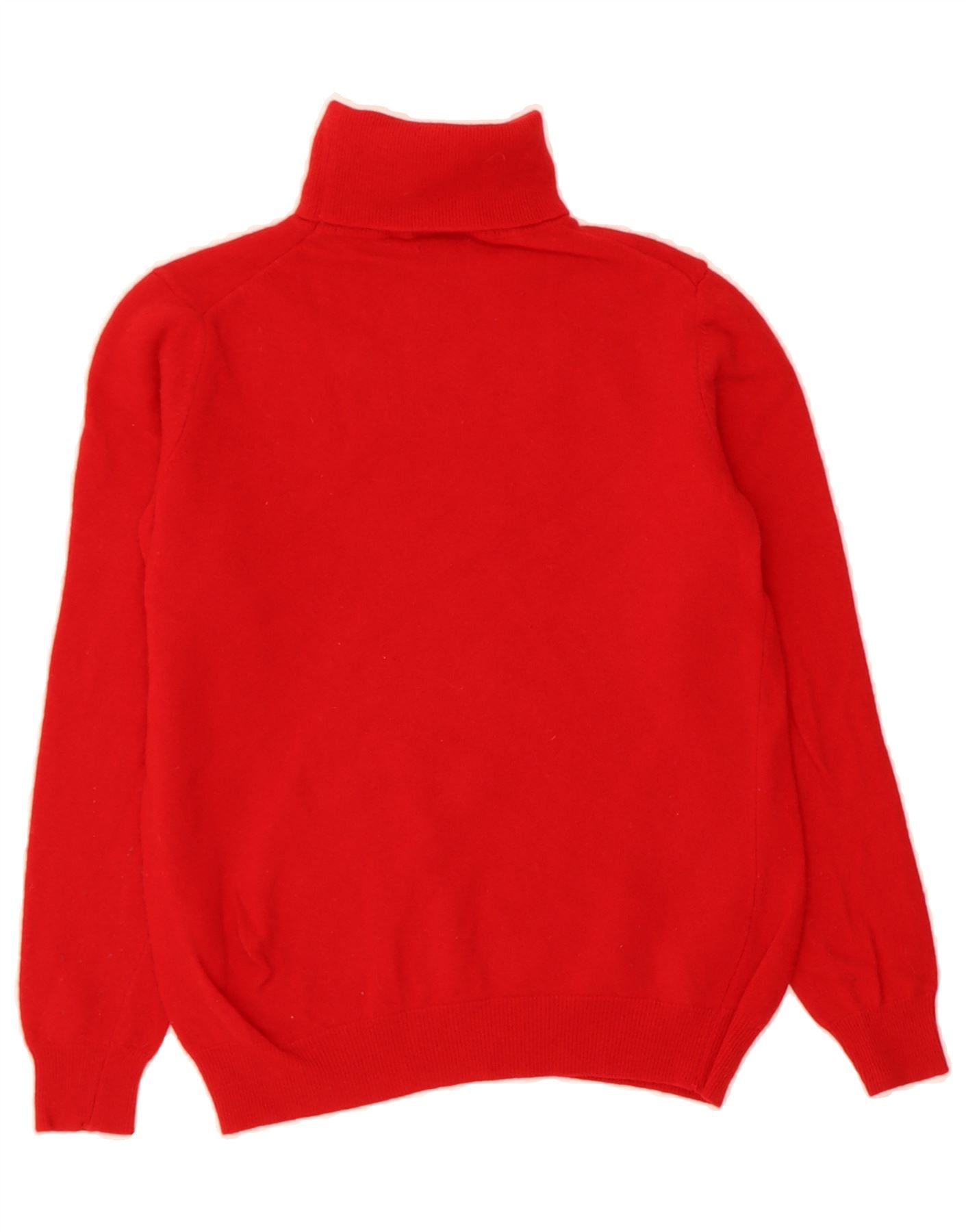 BENETTON Womens Roll Neck Jumper Sweater UK 14 Large  Red Wool Vintage Benetton and Second-Hand Benetton from Messina Hembry
