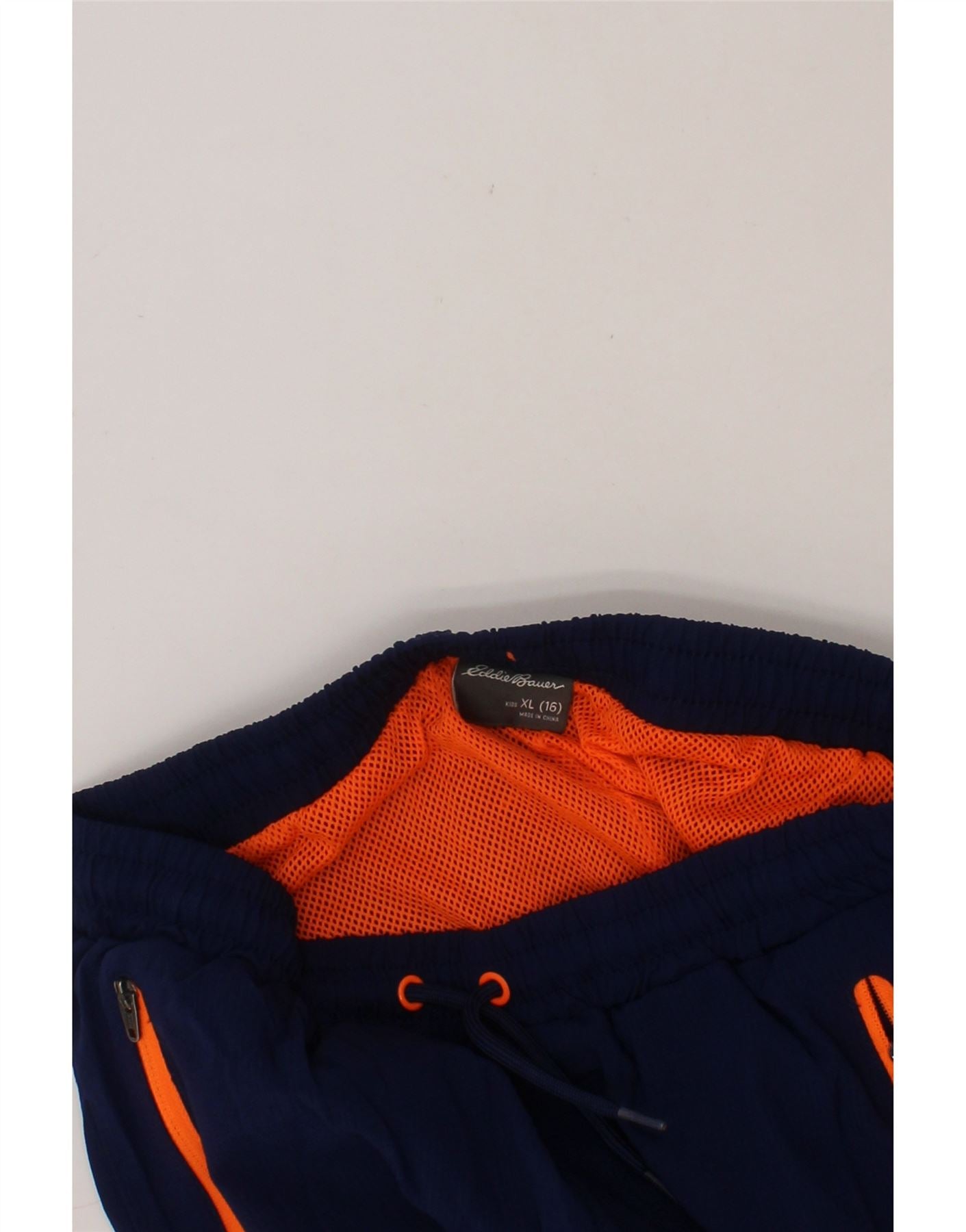 EDDIE BAUER Boys Sport Shorts 15-16 Years XL Navy Blue Polyester Vintage Eddie Bauer and Second-Hand Eddie Bauer from Messina Hembry