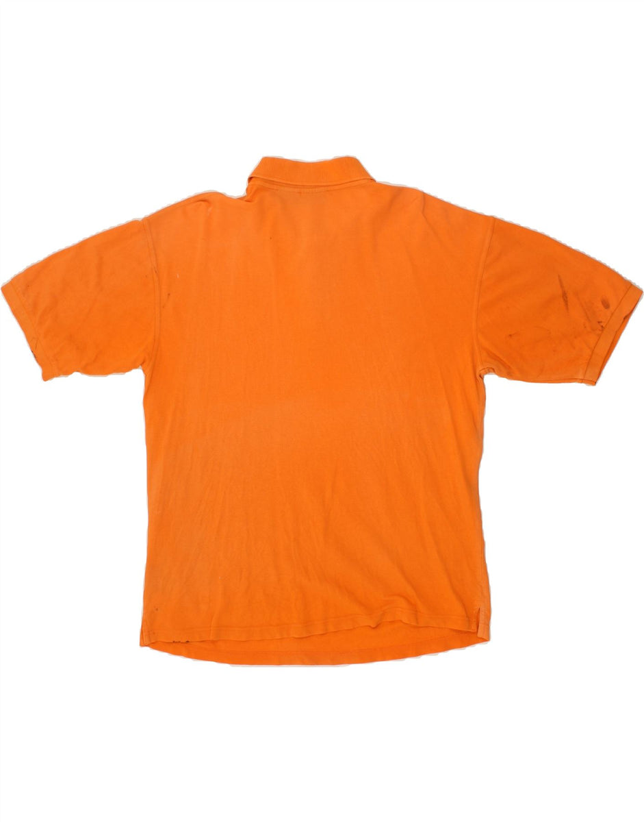 FILA Mens Polo Shirt 2XL Orange Cotton Vintage Second Hand Clothing Online Messina Hembry