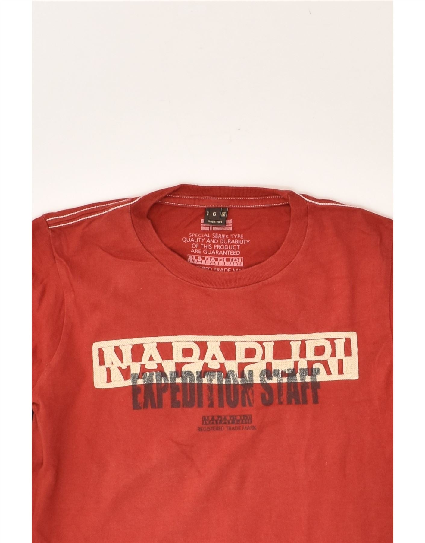 NAPAPIJRI Girls Graphic Top Long Sleeve 5-6 Years Red | Vintage Napapijri | Thrift | Second-Hand Napapijri | Used Clothing | Messina Hembry