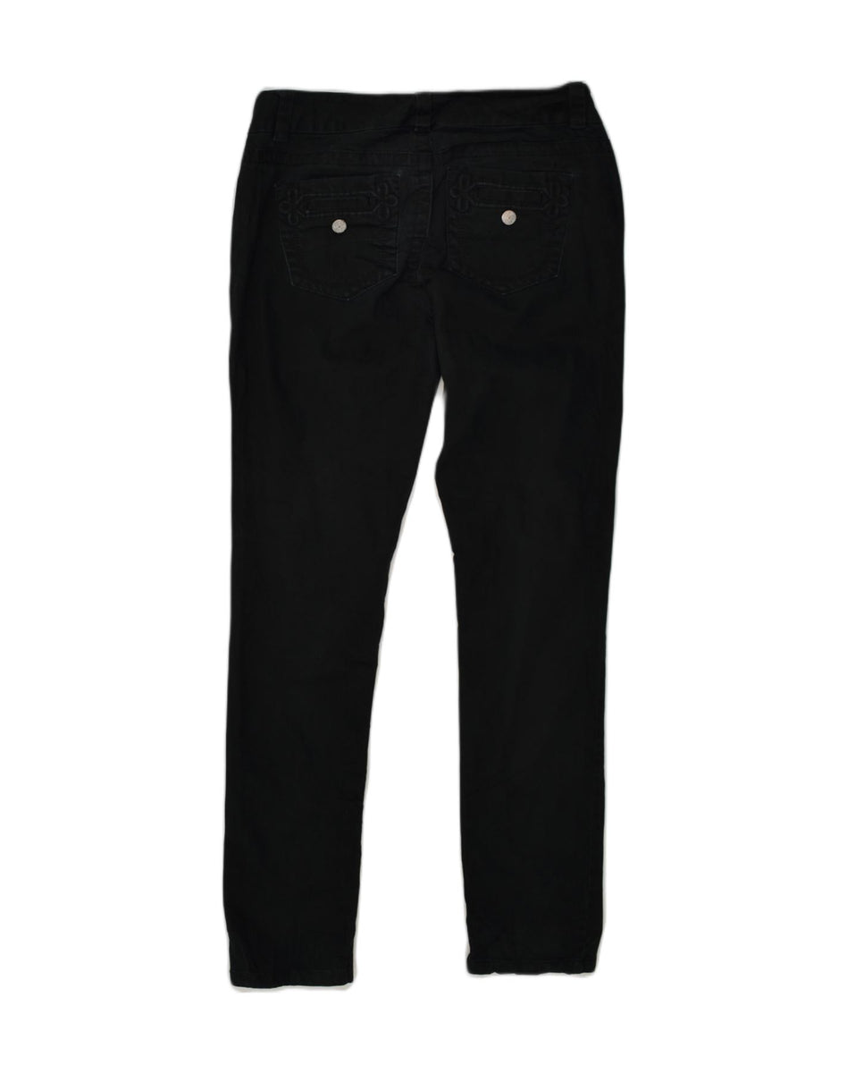 PIAZZA ITALIA Womens Cargo Skinny Jeans IT 48 XL W36 L29 Black