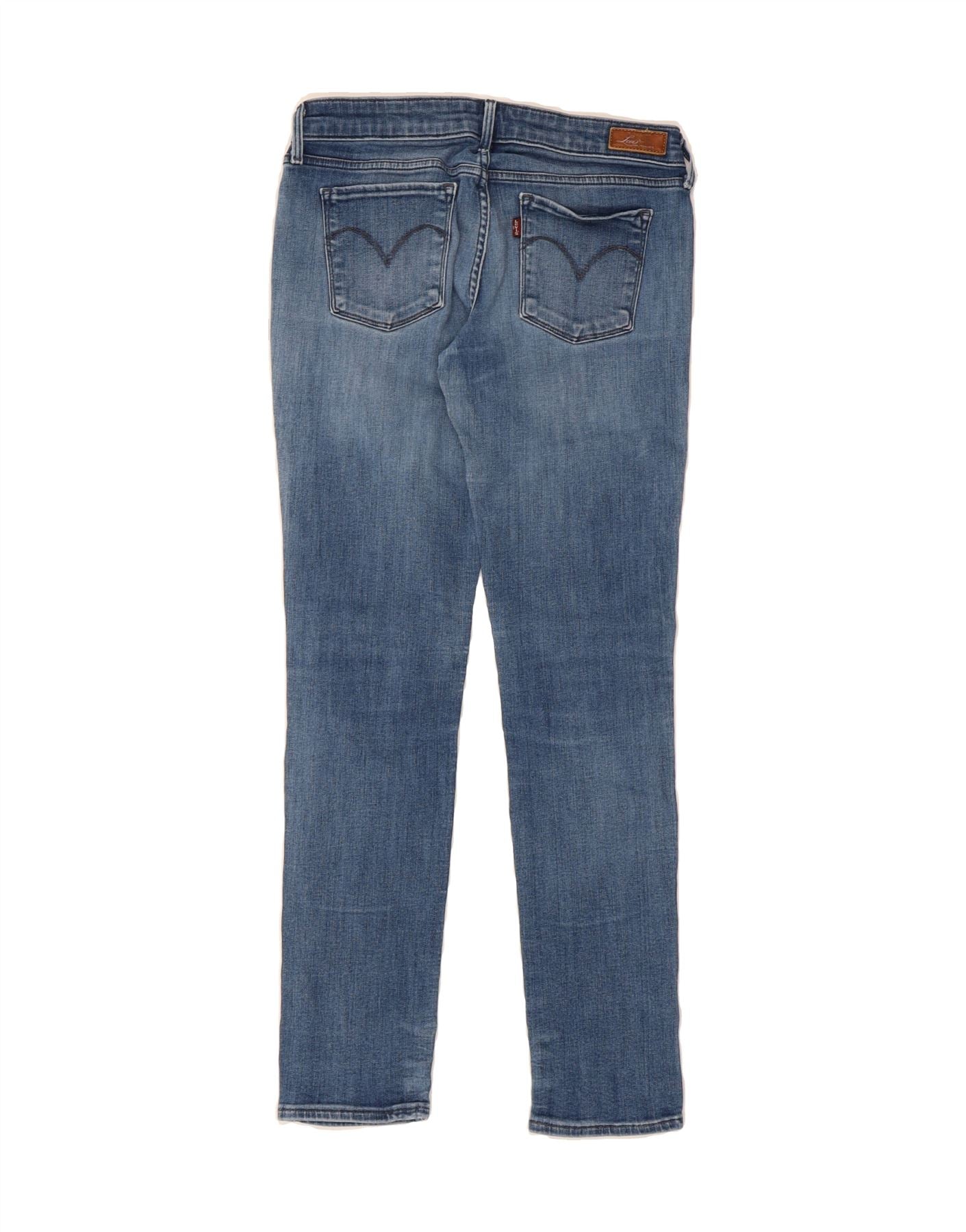 LEVI'S Womens Slight Curve Skinny Jeans W29 L29 Blue Cotton Vintage Levi's and Second-Hand Levi's from Messina Hembry