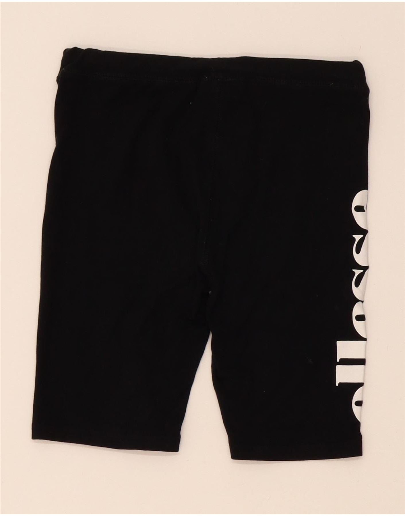 ELLESSE Womens Graphic Sport Shorts UK 8 Small  Black Cotton Vintage Ellesse and Second-Hand Ellesse from Messina Hembry