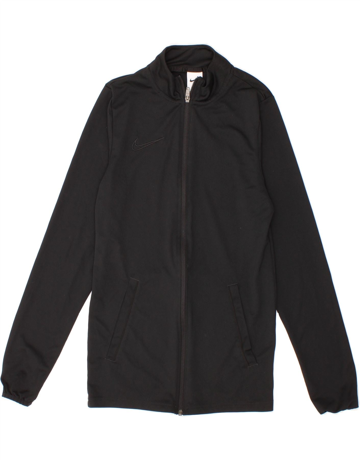 NIKE Mens Dri Fit Tracksuit Top Jacket Small Black Polyester Vintage Nike and Second-Hand Nike from Messina Hembry